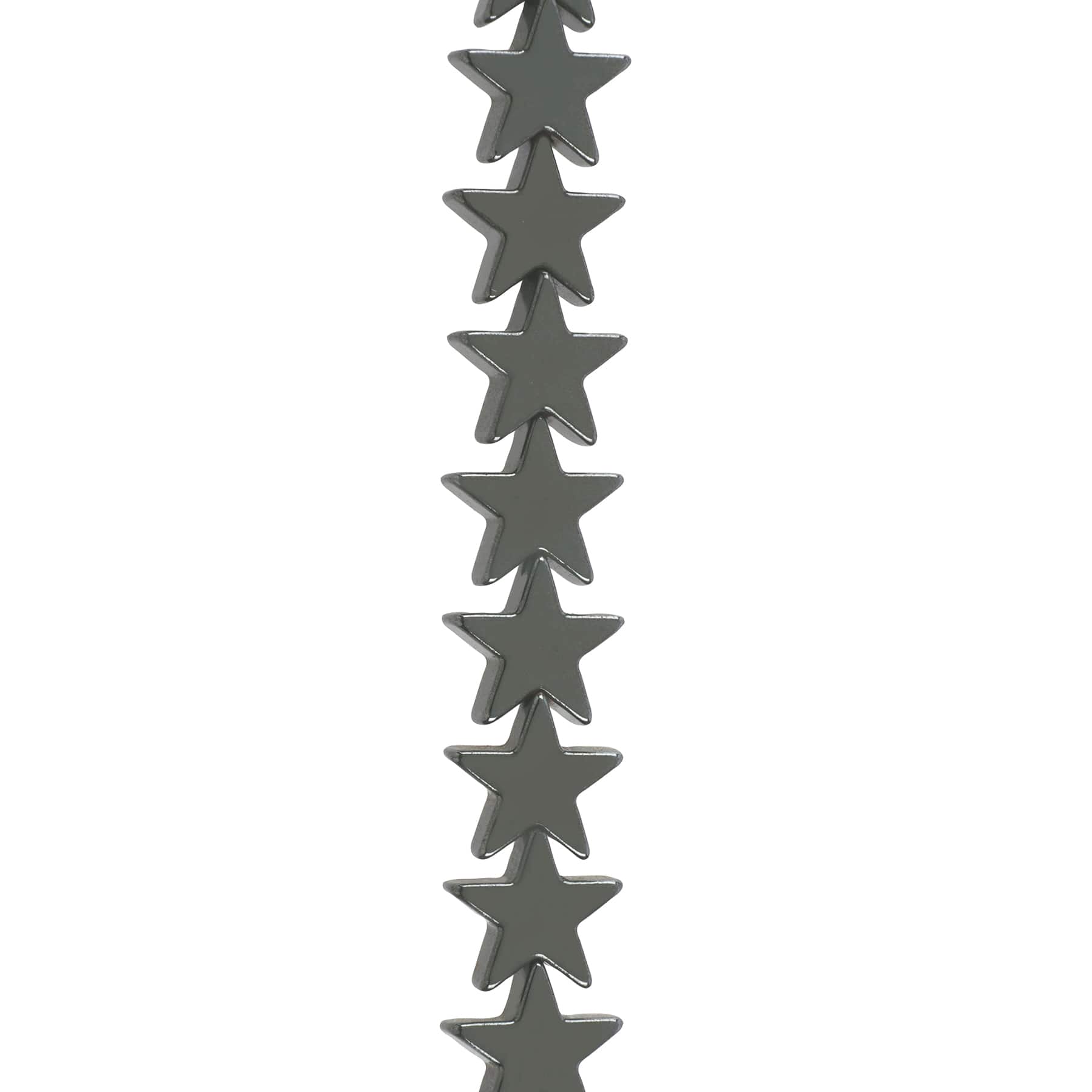 12 Pack: Black Hematite Star Beads, 8mm by Bead Landing™