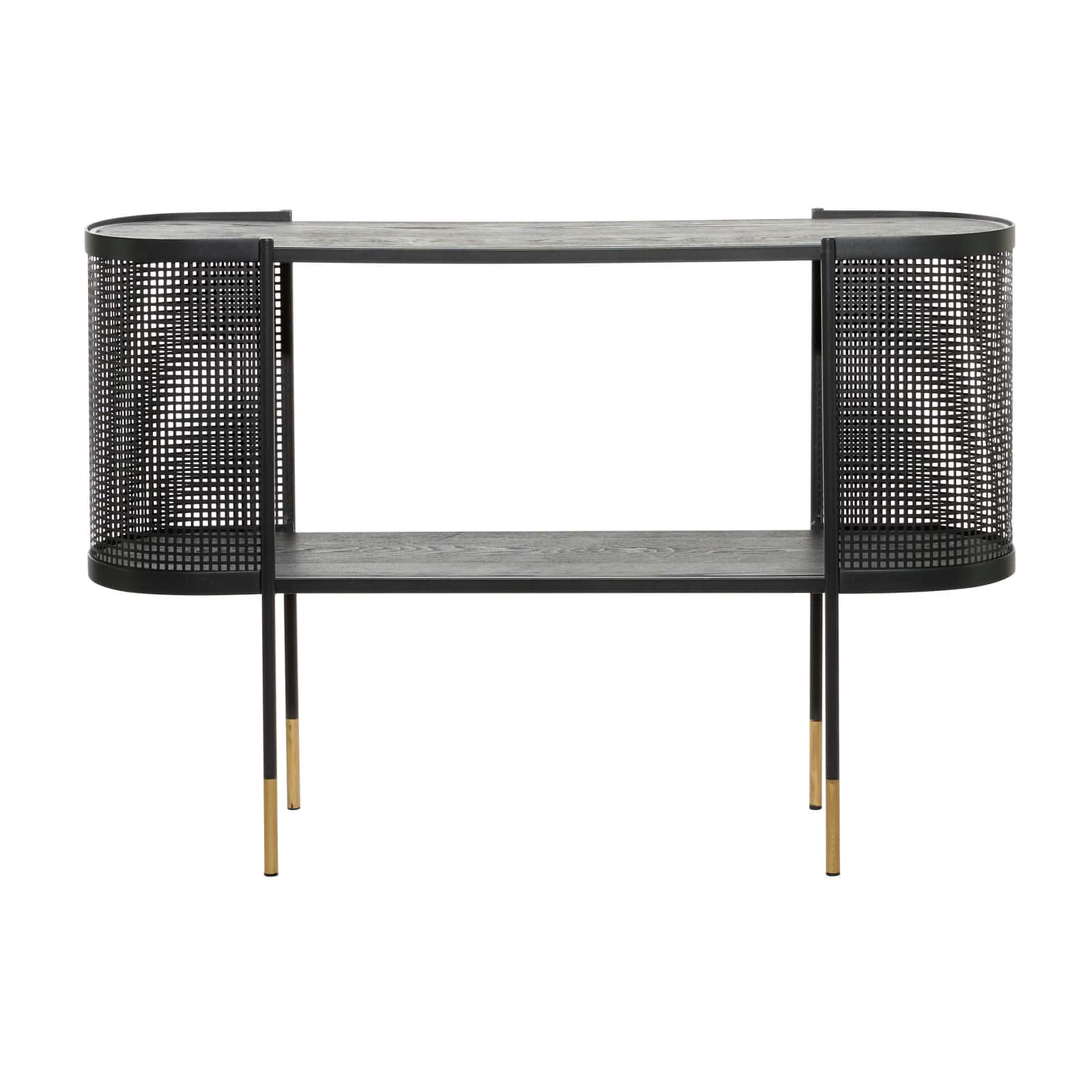 Black Contemporary Metal Console Table, 32" x 47"