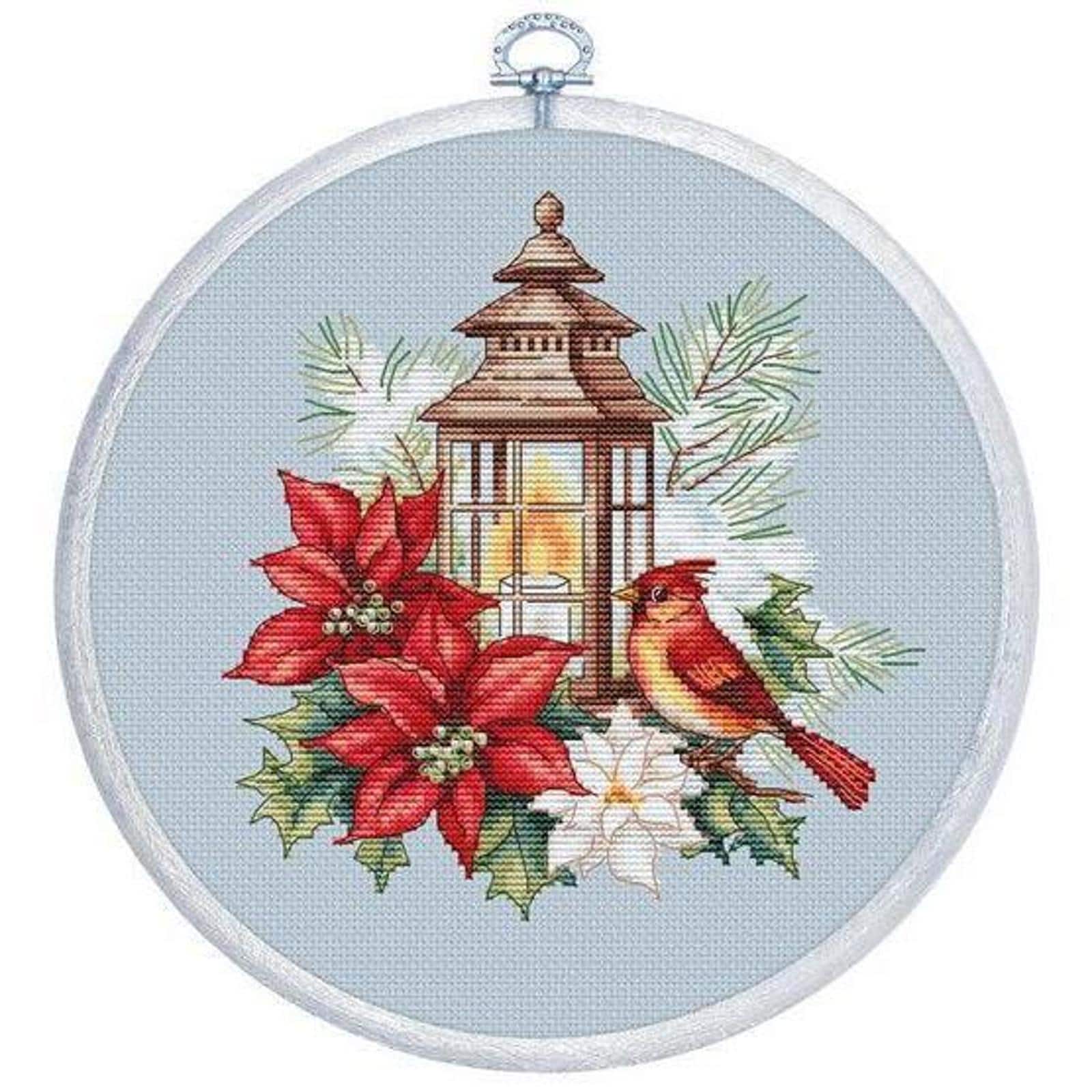 Luca-S Poinsettia Counted Cross Stitch Kit