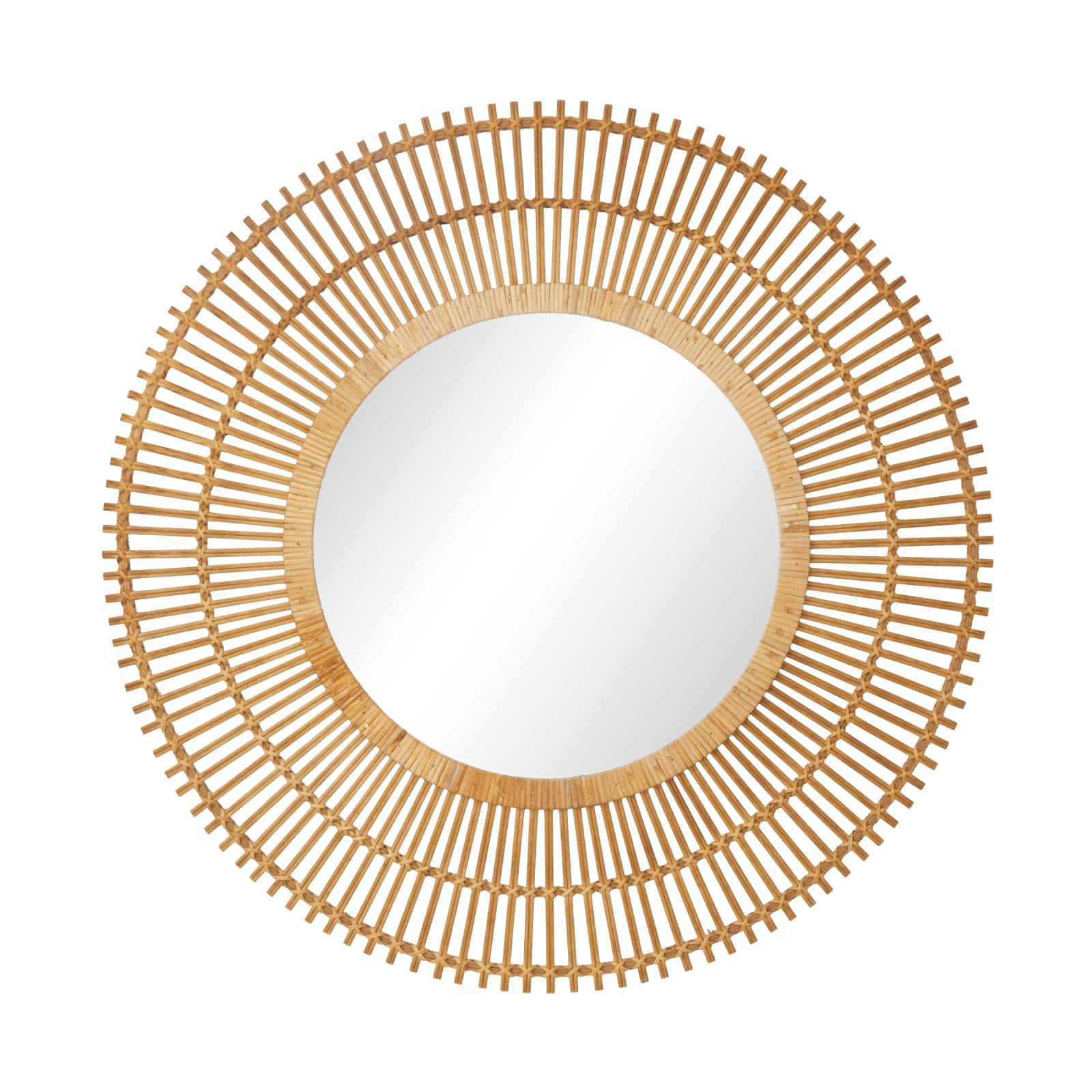 Brown Bohemian Wall Mirror, 37" x 1" x 37"