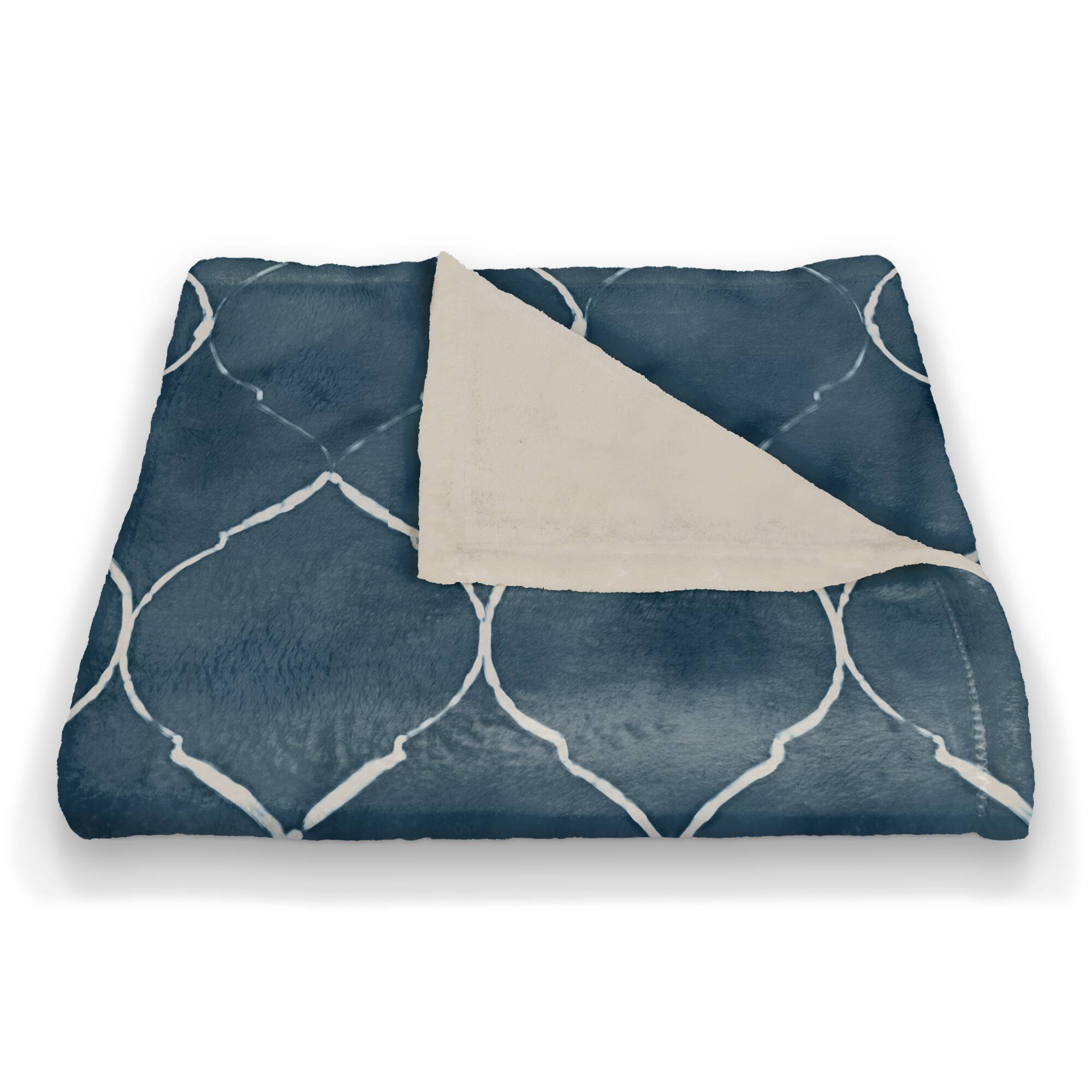 Blue Ogee Coral Fleece Blanket