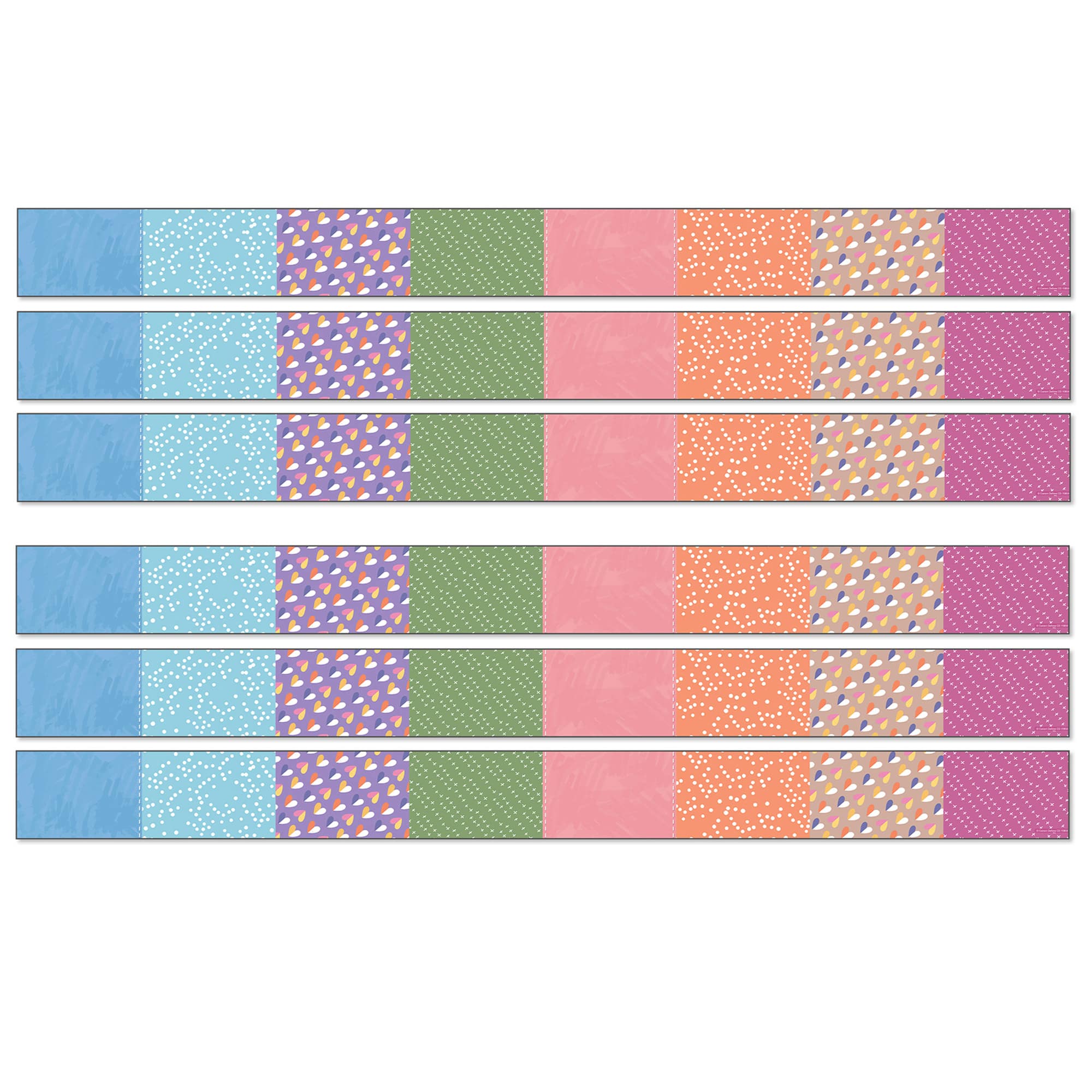Carson Dellosa® Cool Patchwork Straight Borders Sets,  6ct.