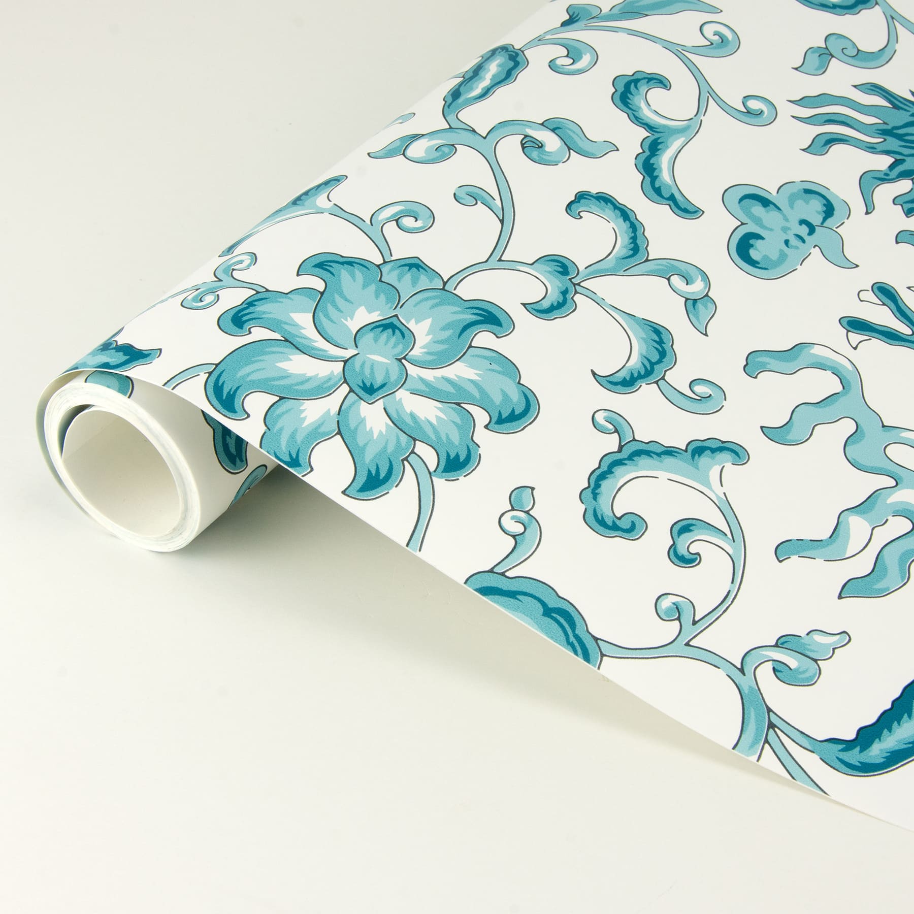 Scalamandre Peacock Chien Dragon Peel & Stick Wallpaper