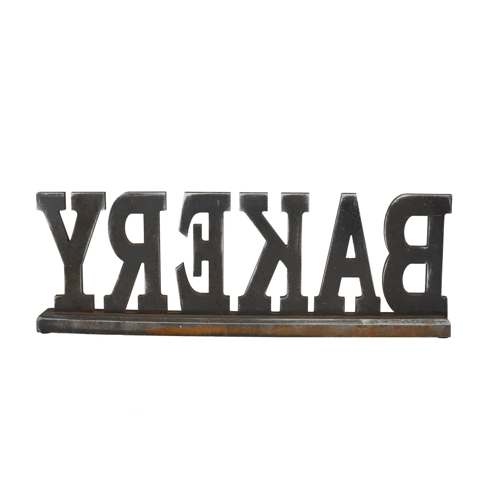 23" Black Wood Industrial Bakery Tabletop Sign