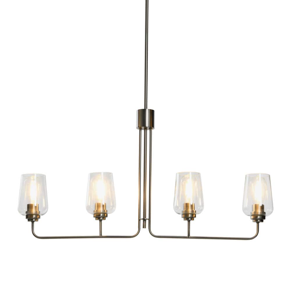 Hello Honey® Robert Stevenson Lighting Holden Metal & Glass 4-Light Linear Chandelier