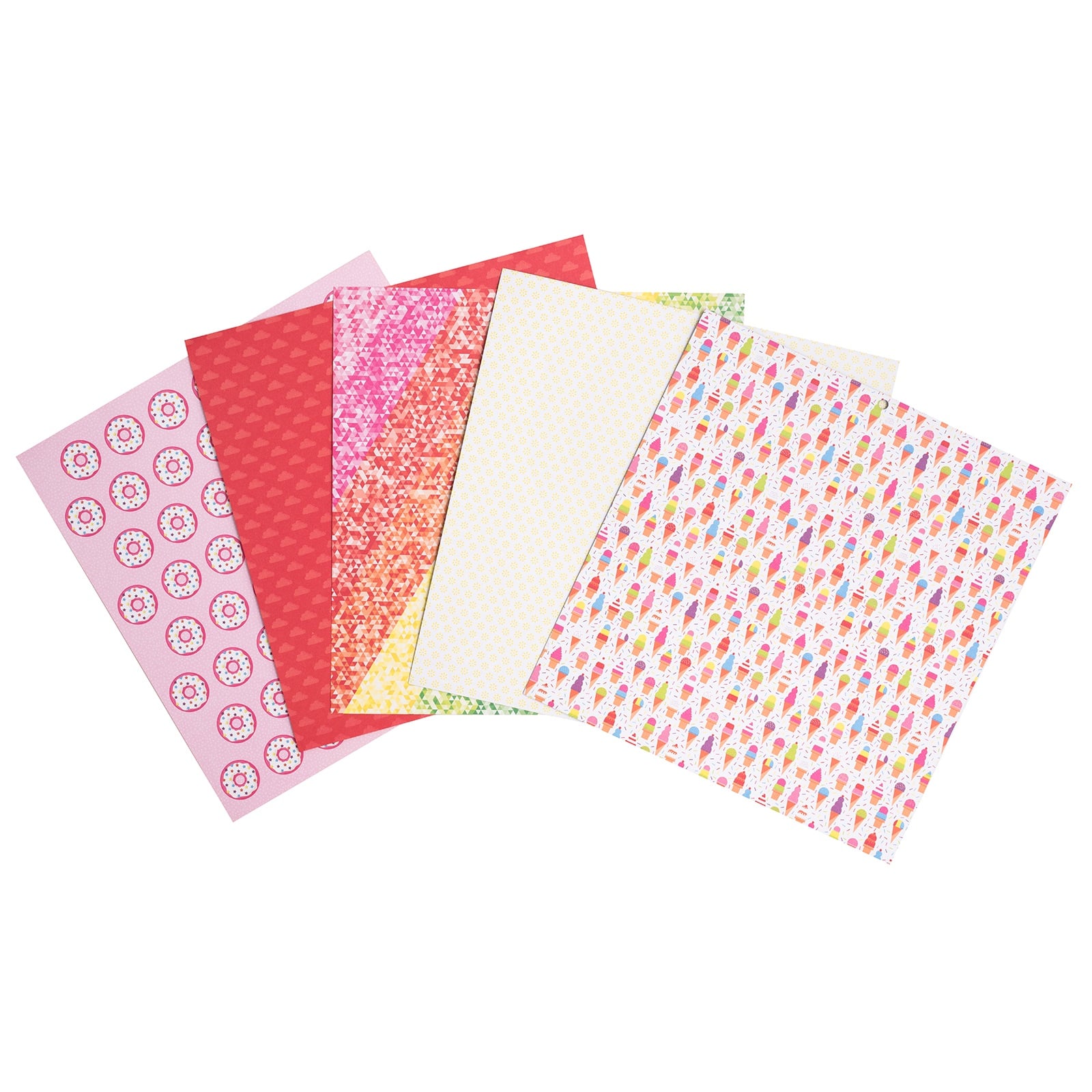 DCWV® 12" x 12" Rainbow Splash Double‑Sided Cardstock Stack with Foil, 36 Sheets