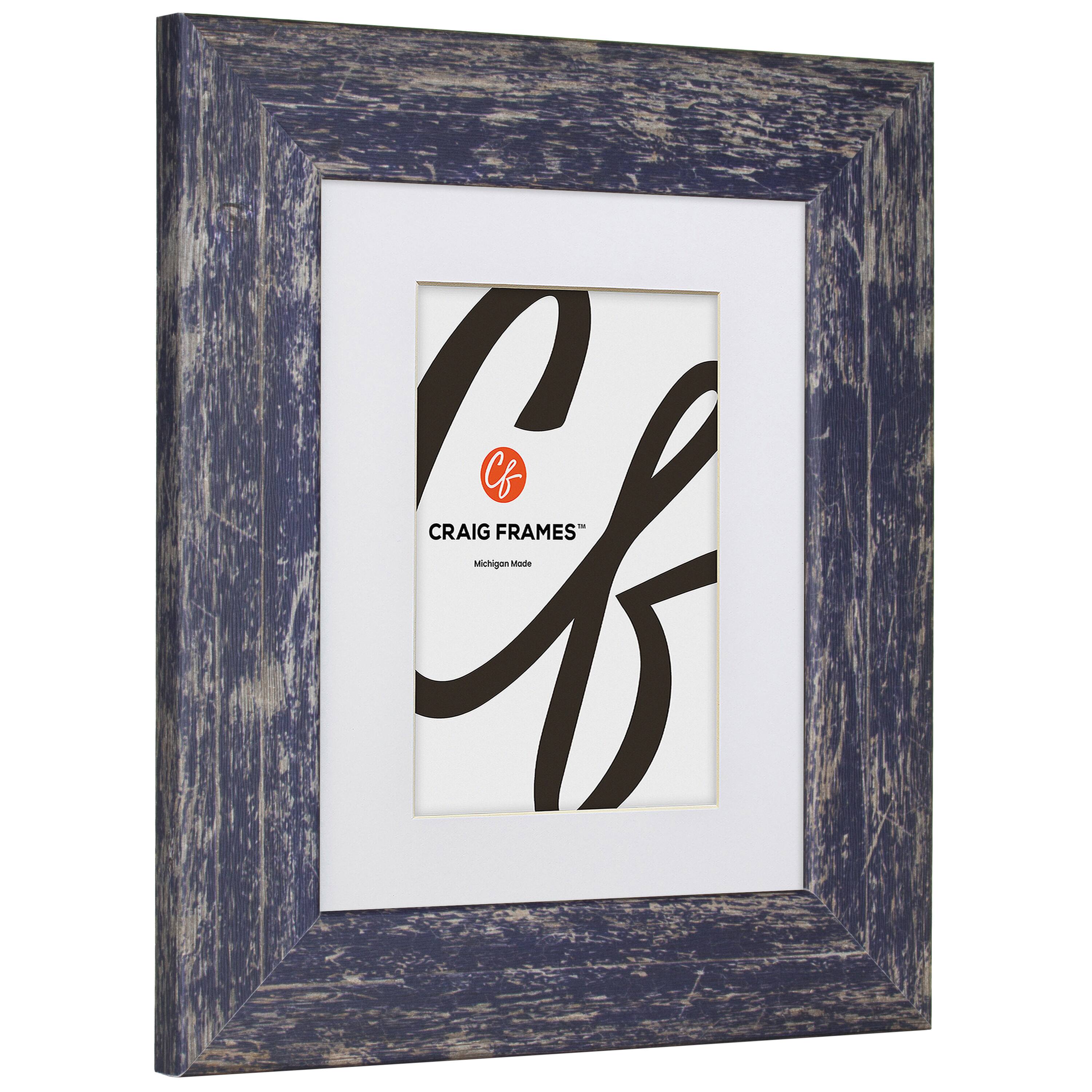 4 Pack Craig Frames American Barn Independence Blue Picture Frame with Mat