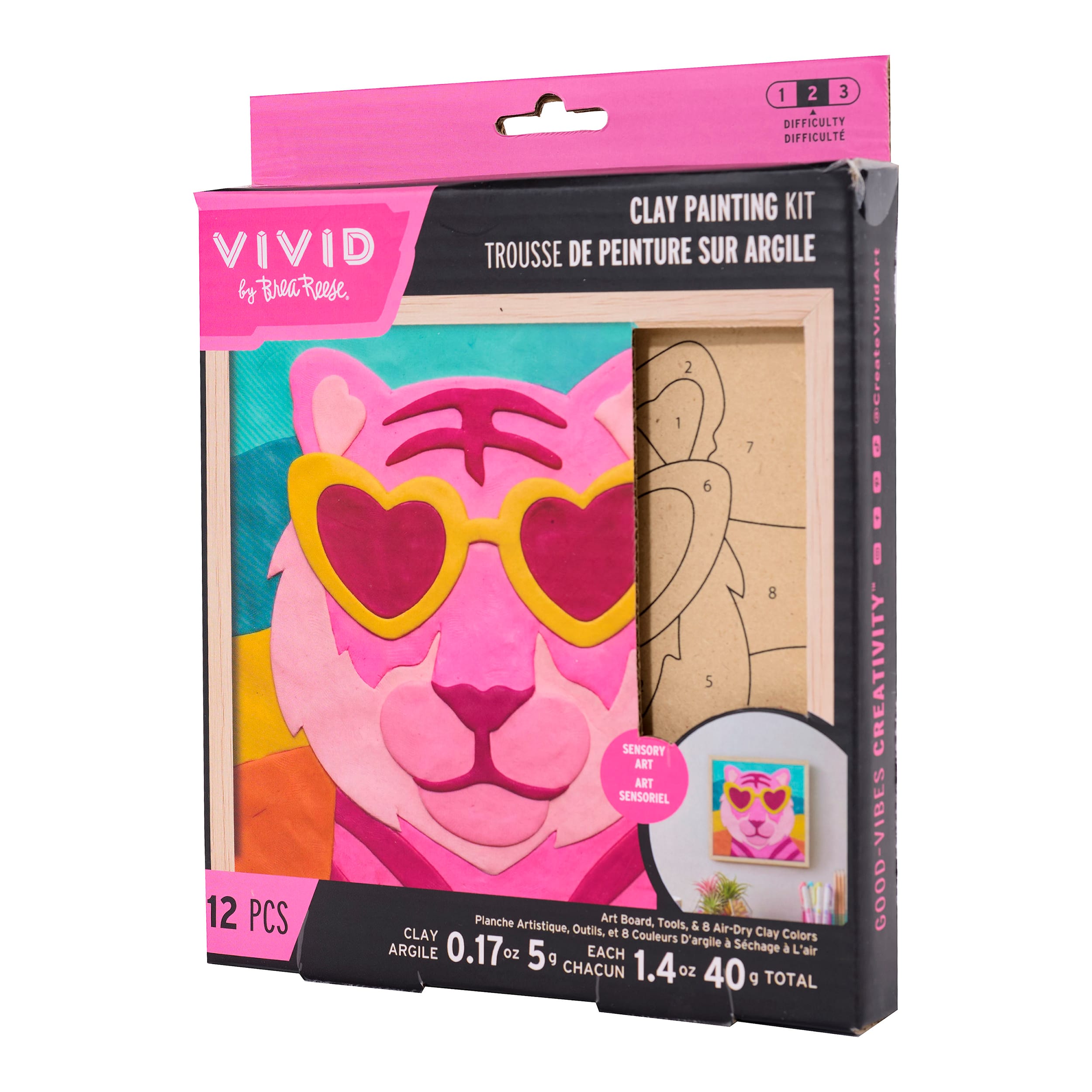 Vivid by Brea Reese® 6" x 6" Tiger Clay Painting Kit