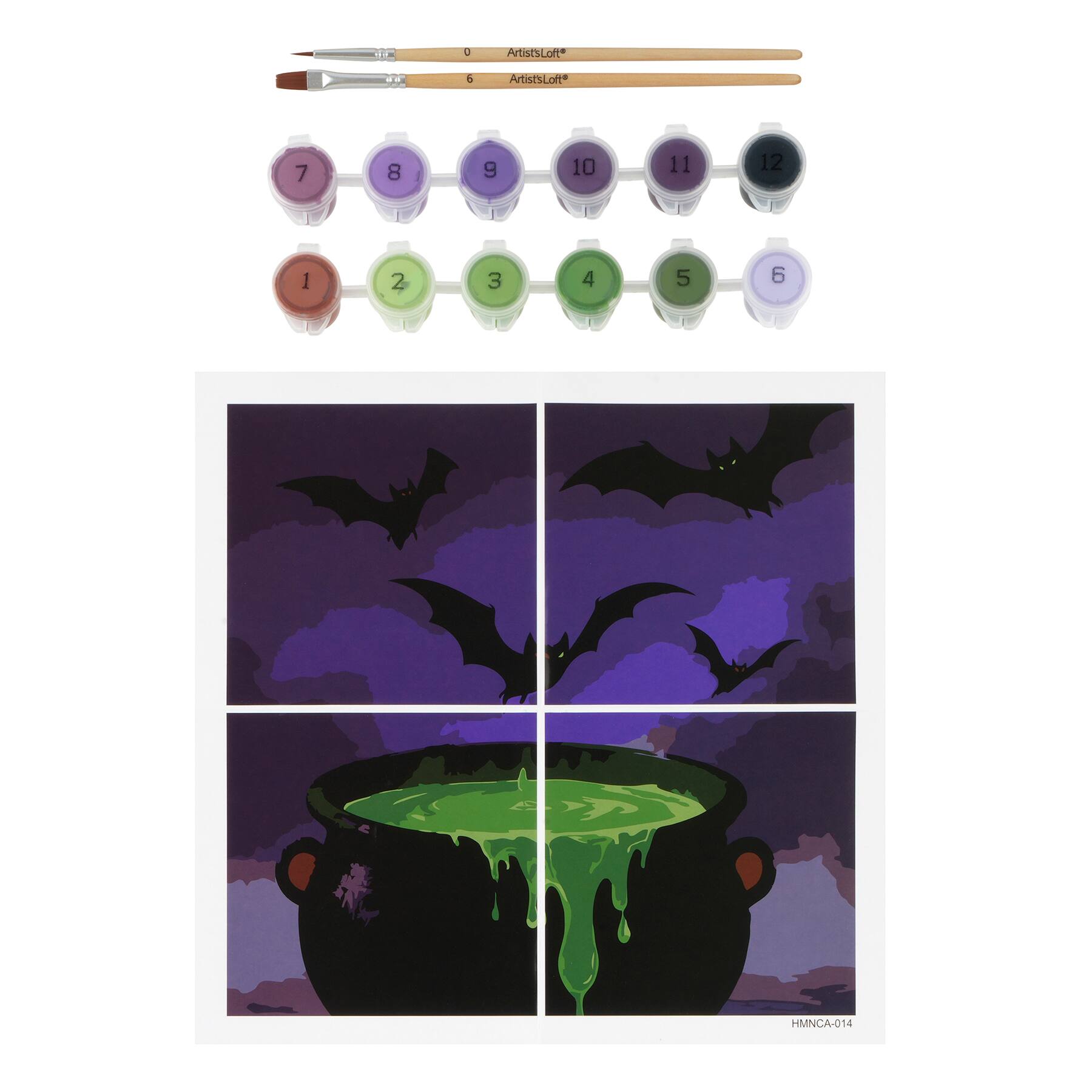 Cauldron Bats Paint-by-Number Gallery Mini Kit by Artist's Loft®