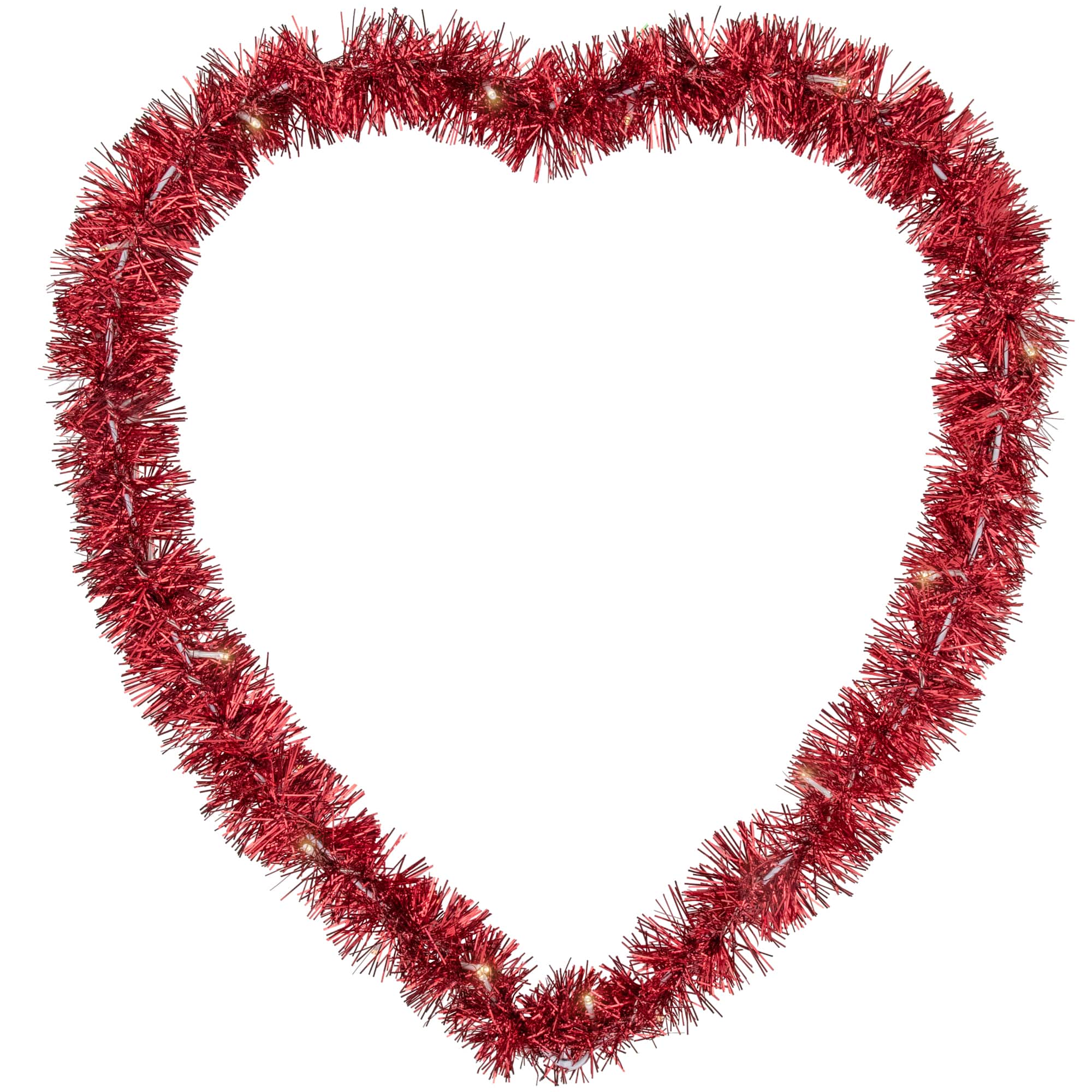 25.25" Red LED Valentine's Day Tinsel Heart Window Silhouette By Northlight | 25.25" x 23" | Michaels®