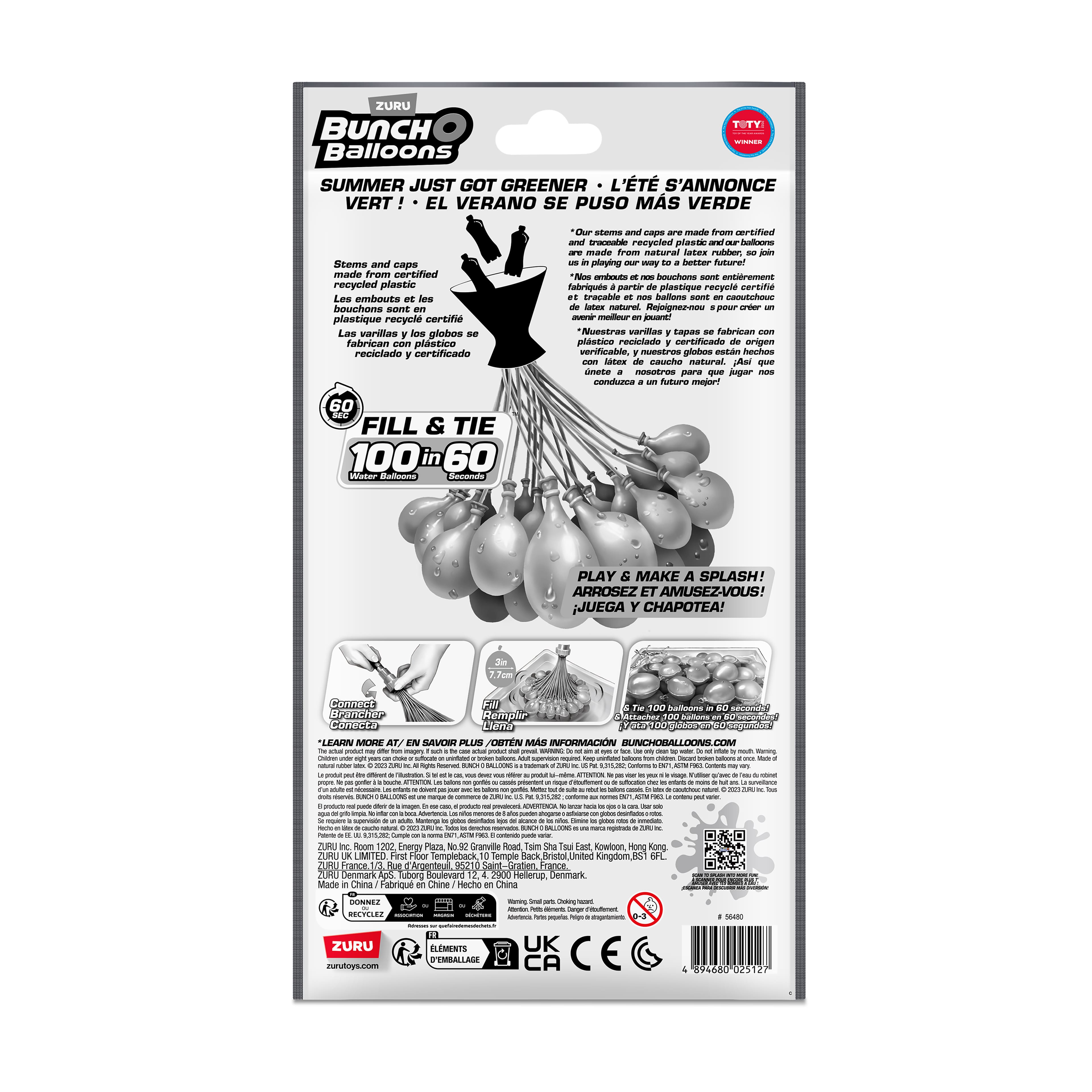 Zuru Bunch O Balloons Tropical Party Fill & Tie Self Sealing Water Balloons