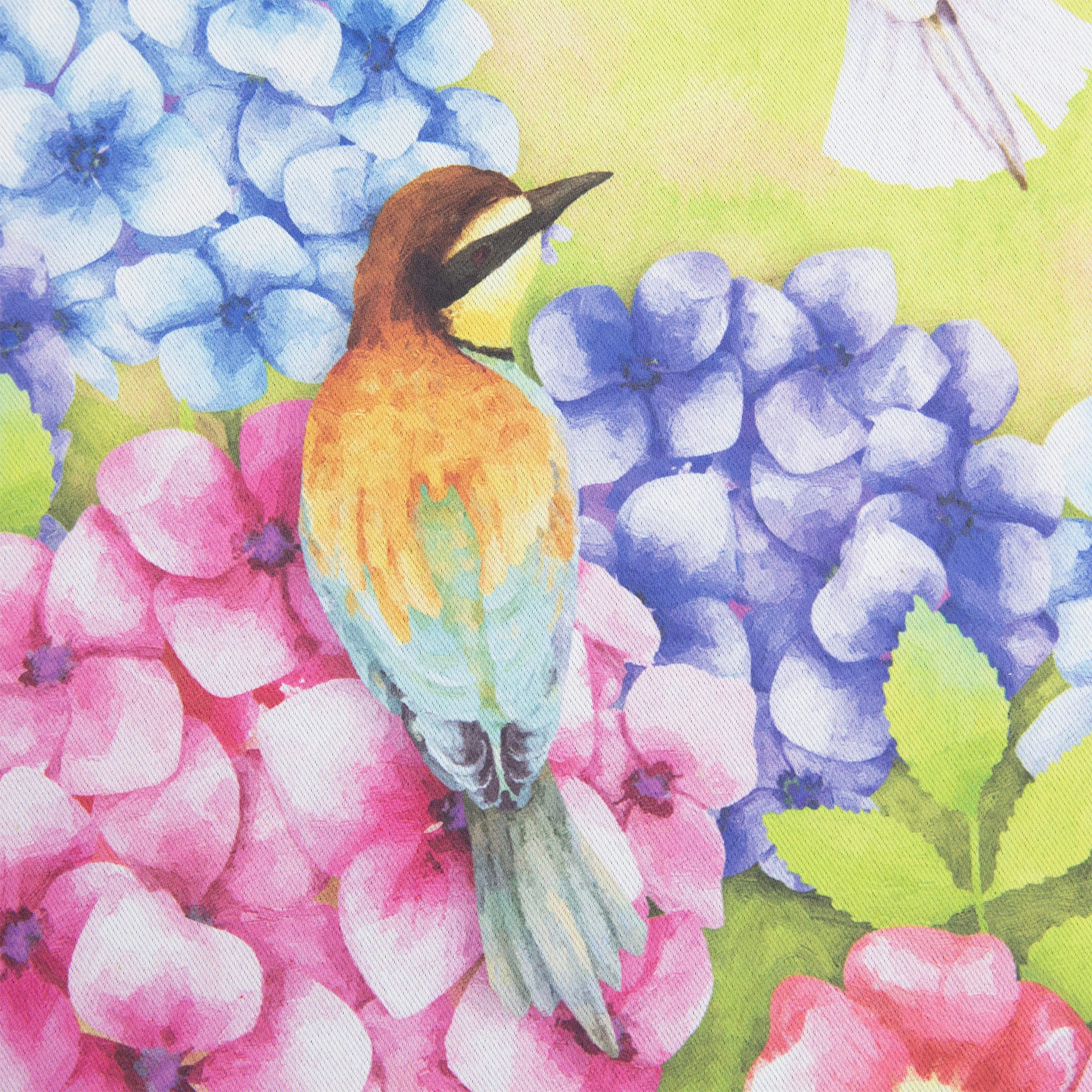 Welcome Floral Hummingbird Outdoor Garden Flag 12.5" x 18"