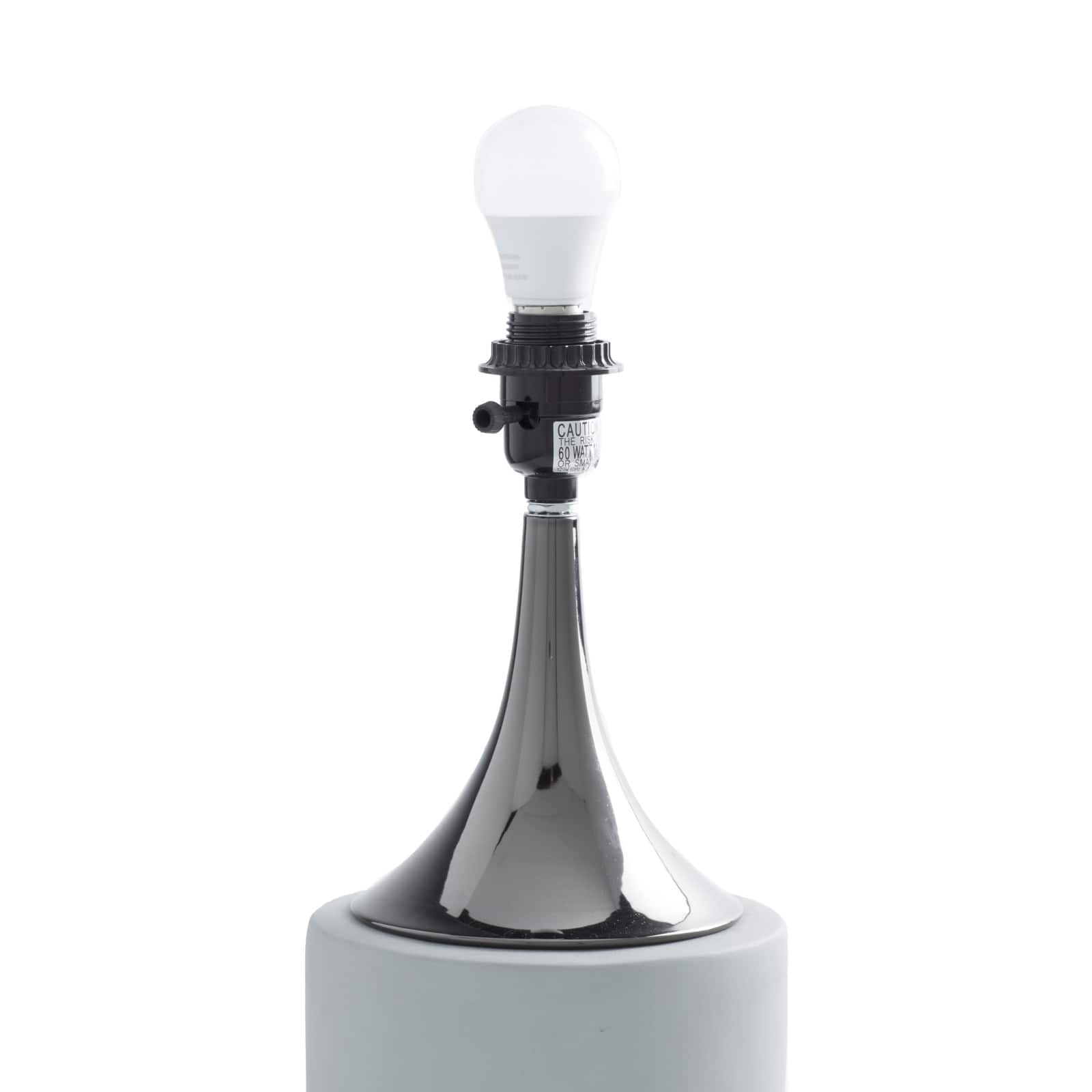 Grey Metal Traditional Table Lamp, 24" x 15" x 15"