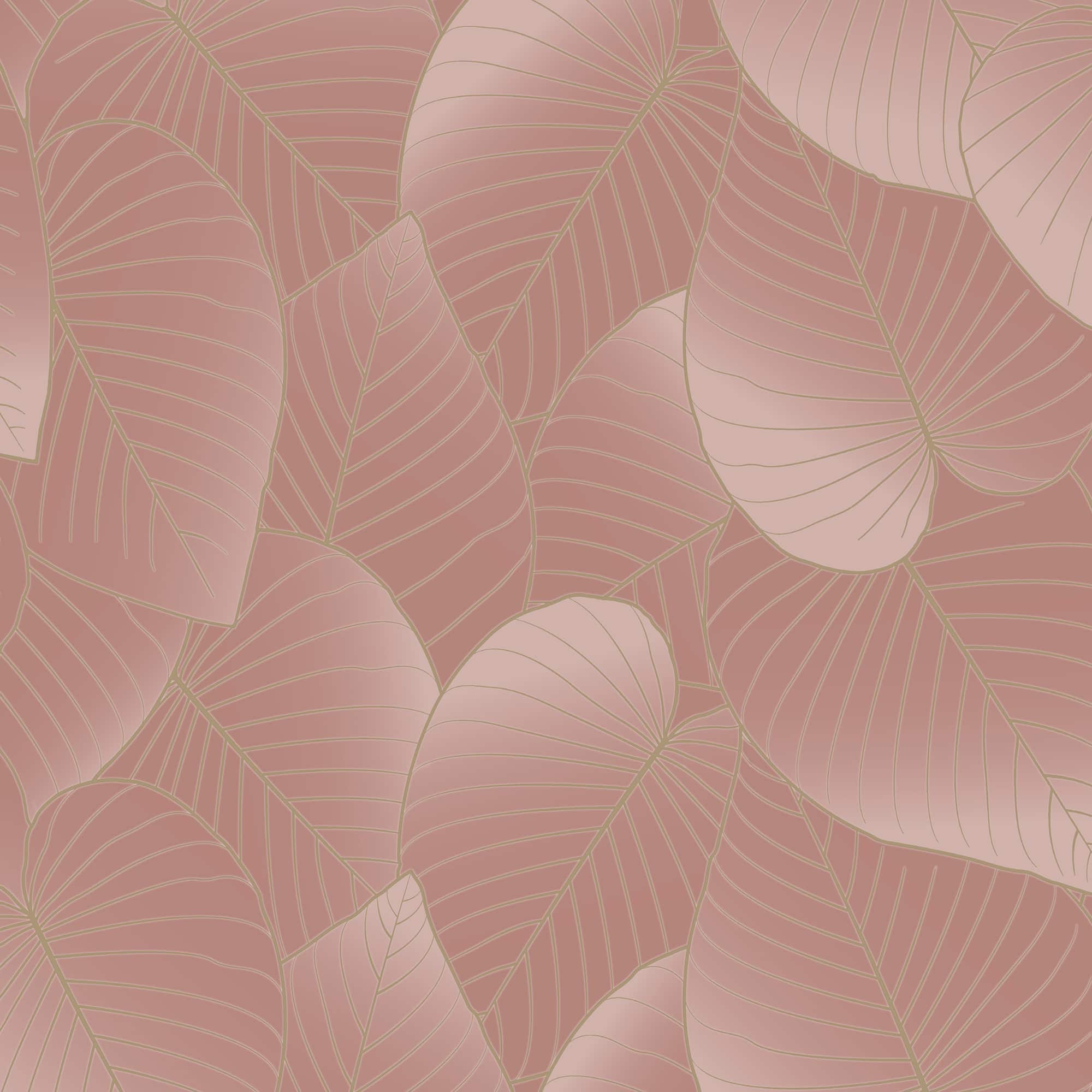 Designs Direct Graphic Leaves with Foil Accents Wallpaper