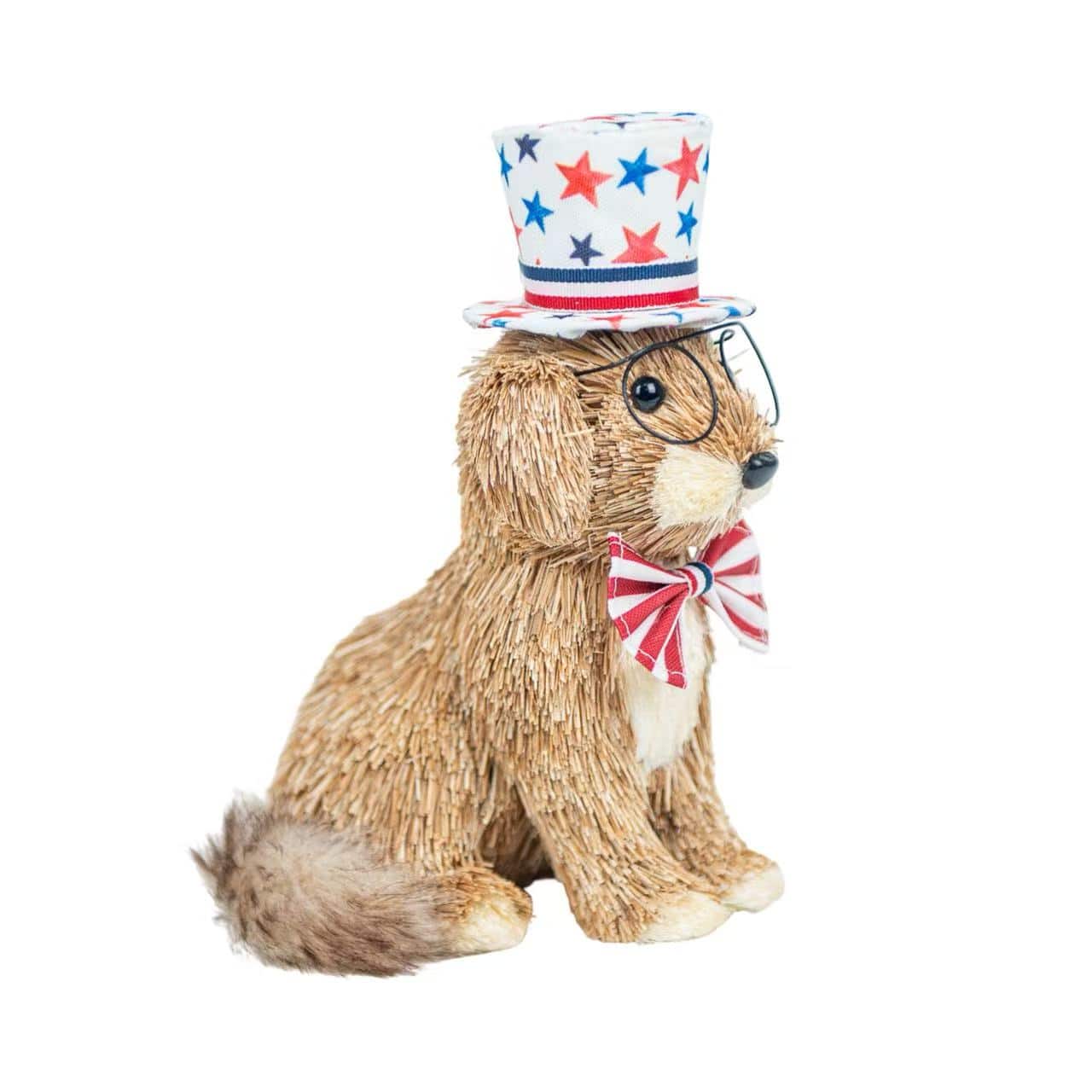 Red, White & Blue 7" Sisal Dog with Patriotic Hat & Bow by Celebrate It™