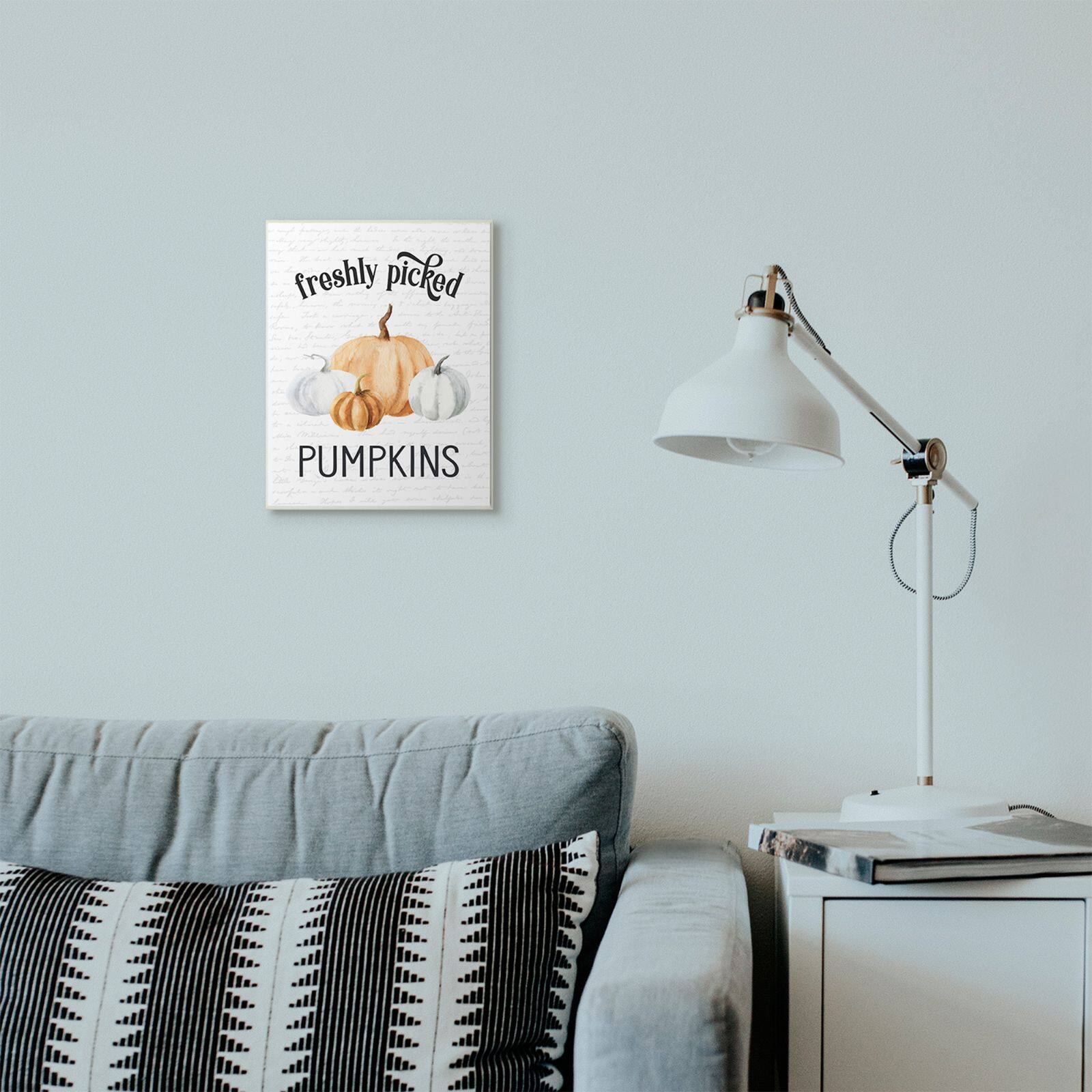 Stupell Industries Freshly Picked Pumpkins Wall Plaque