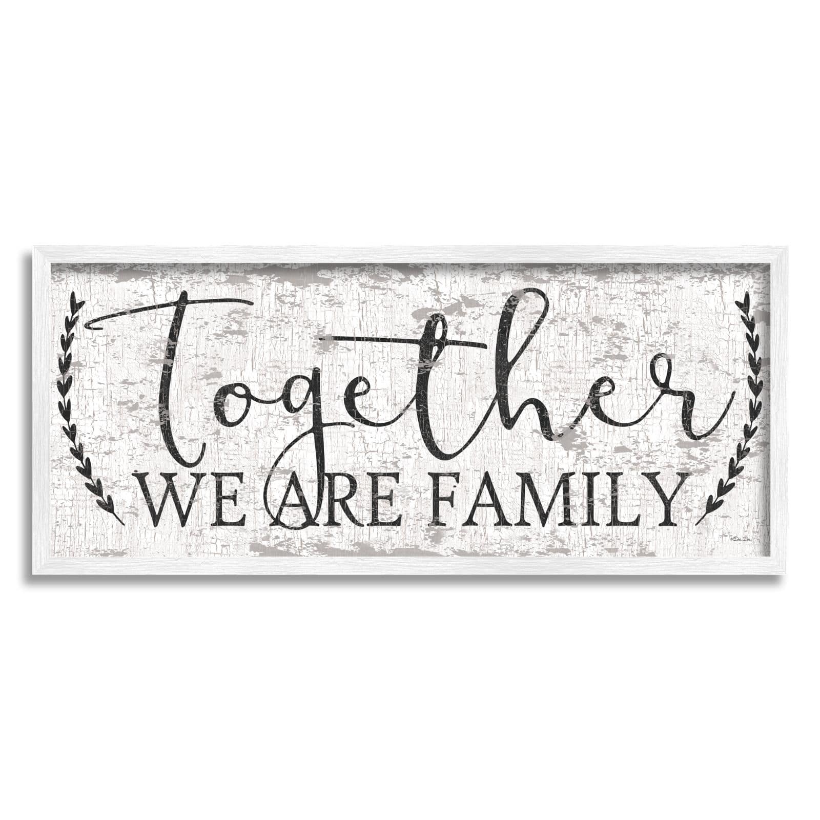 Stupell Industries Country Distressed Together We Are A Family Quote Framed Wall Art