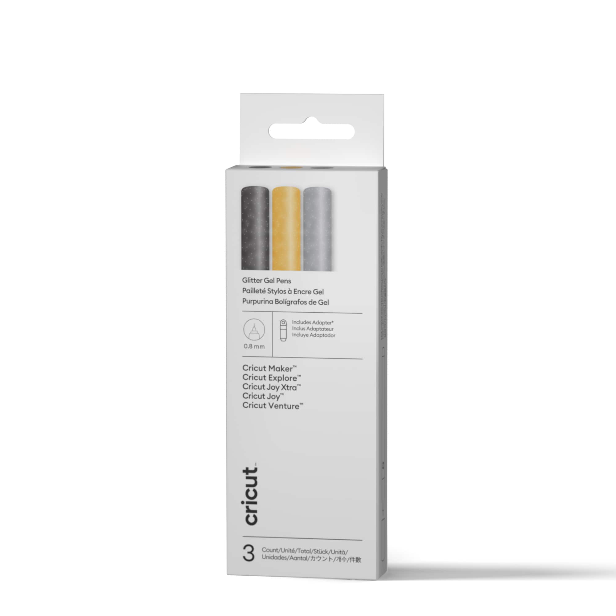 Cricut® 0.8mm Glitter Gel Pens, 3ct. with Adapter