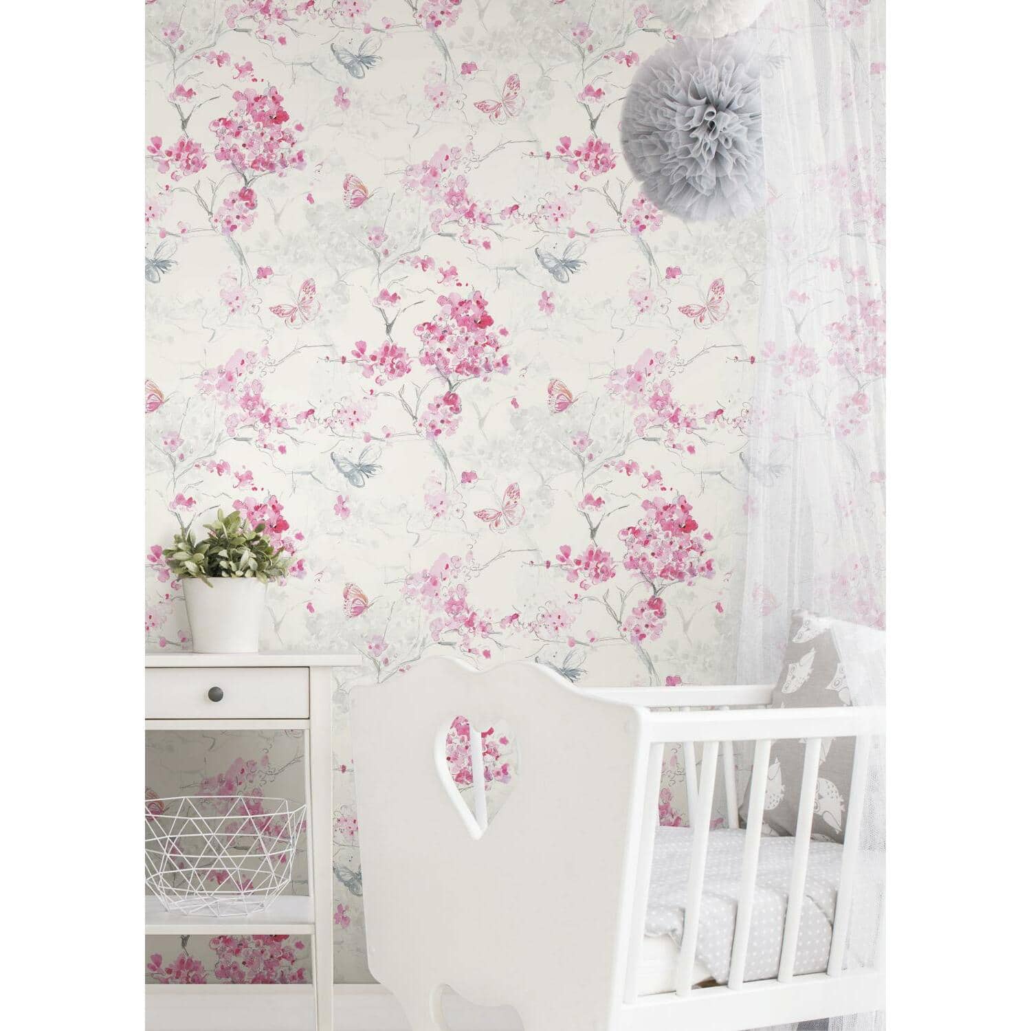 RoomMates Cherry Blossoms Peel & Stick Wallpaper