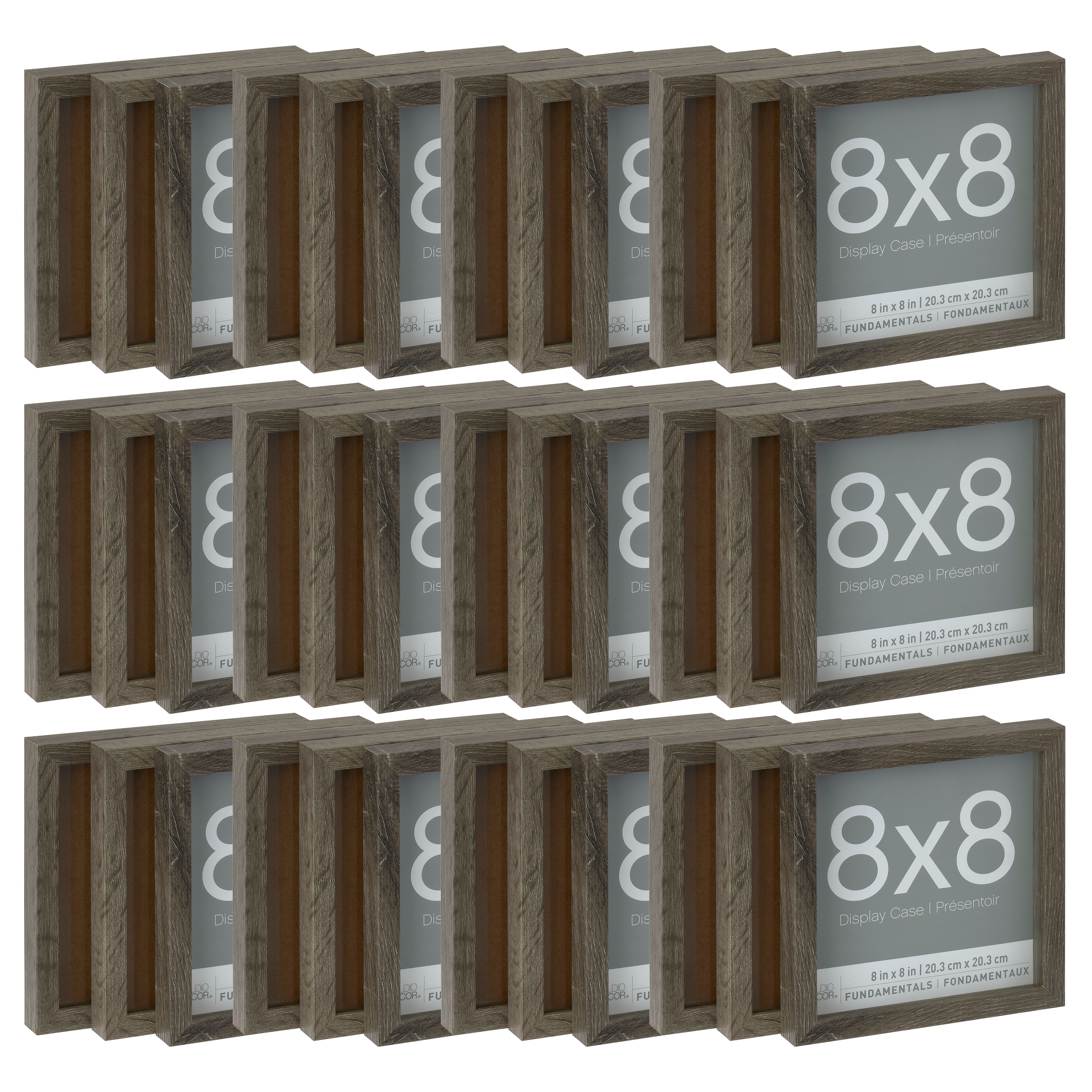 12 Packs: 3 ct. (36 total) Gray 8" x 8" Shadow Boxes, Fundamentals by Studio Décor®