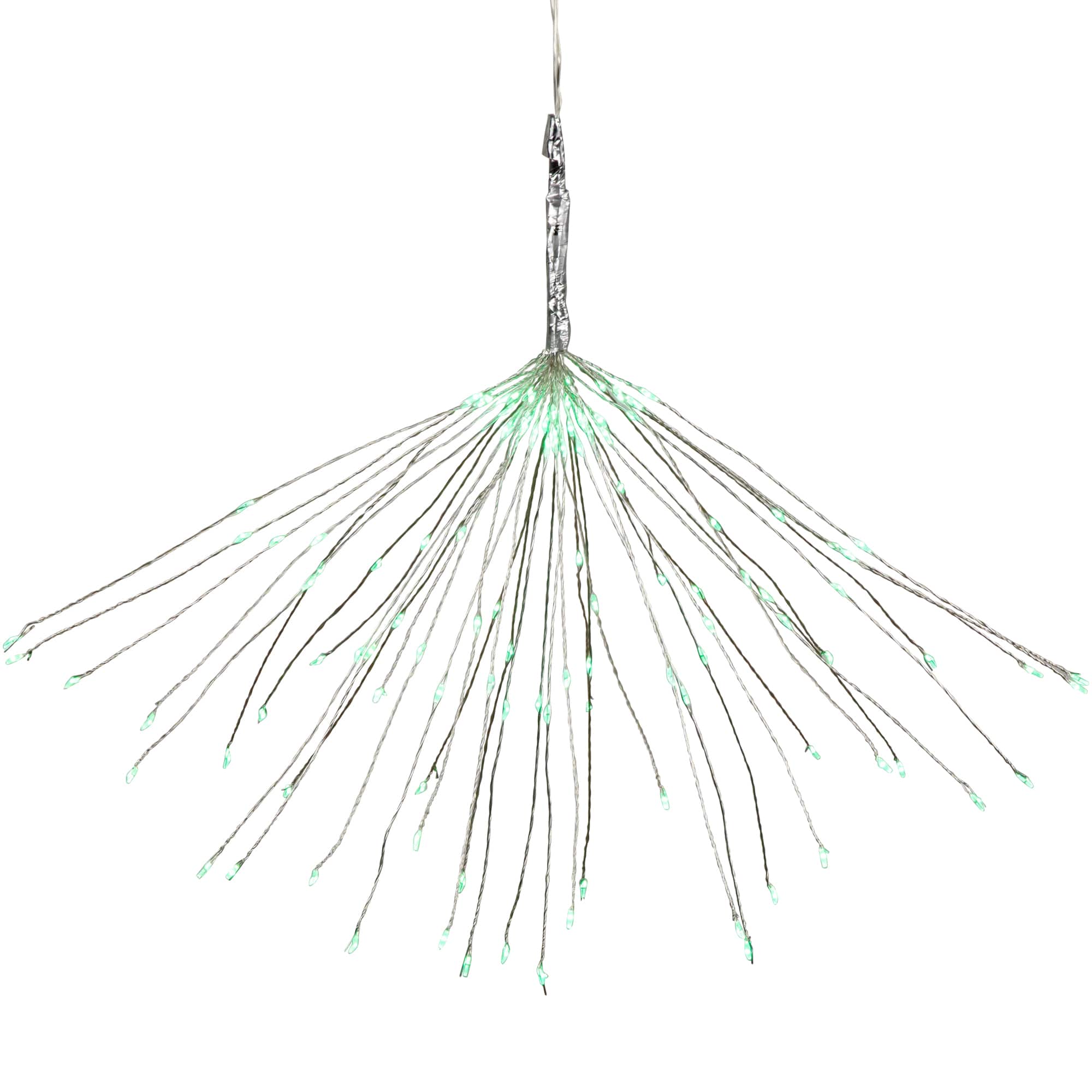 20" LED Lighted Firework Silver Branch Christmas Decoration By Northlight in Silver With Green Lights | 13.5" x 20" | Michaels®