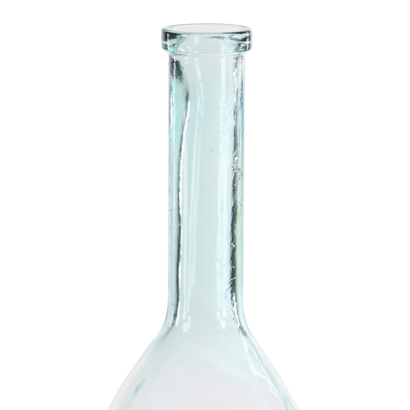 40" Blue Glass Farmhouse Vase