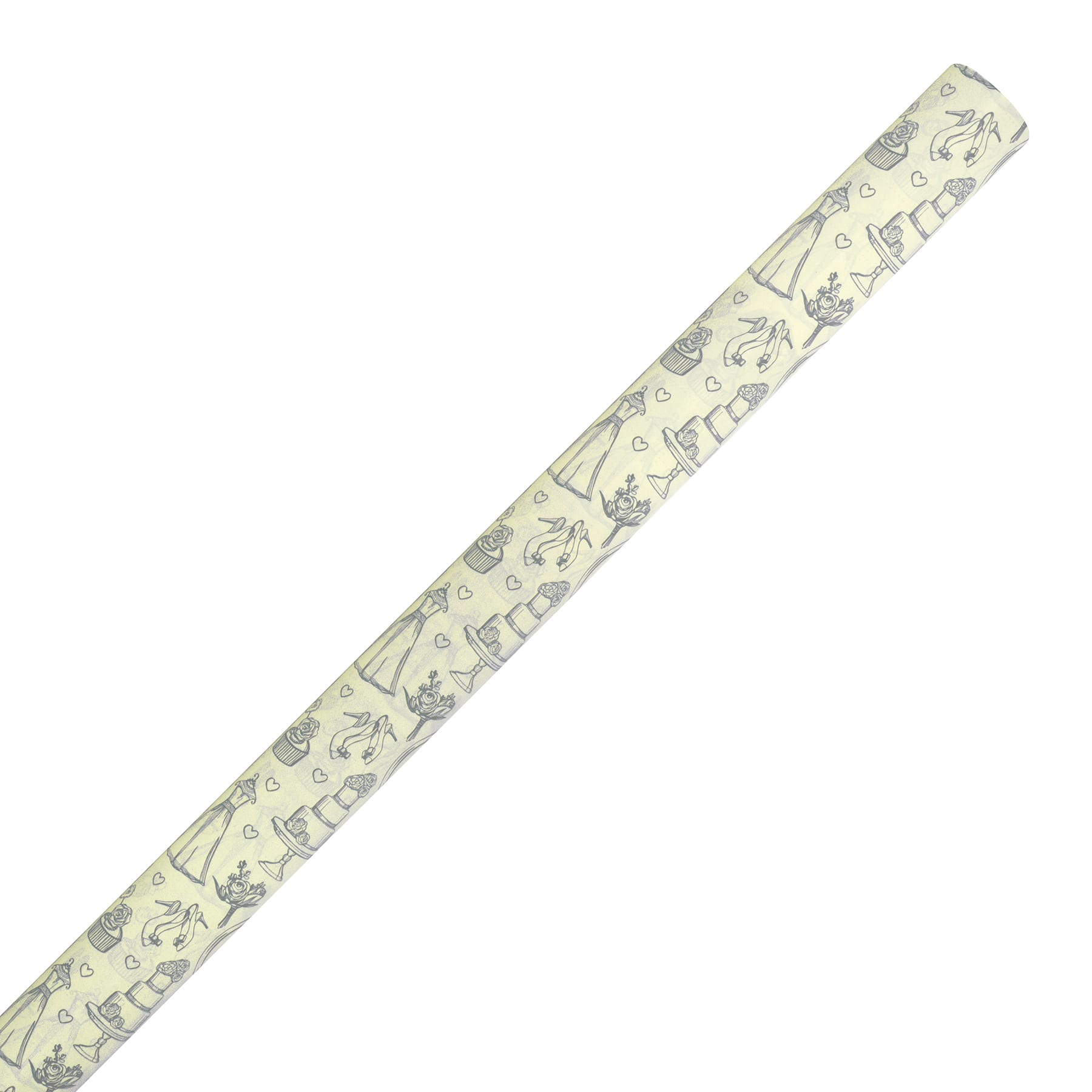 30" x 20ft. Cream Wedding Floral Gift Wrap by Celebrate It™