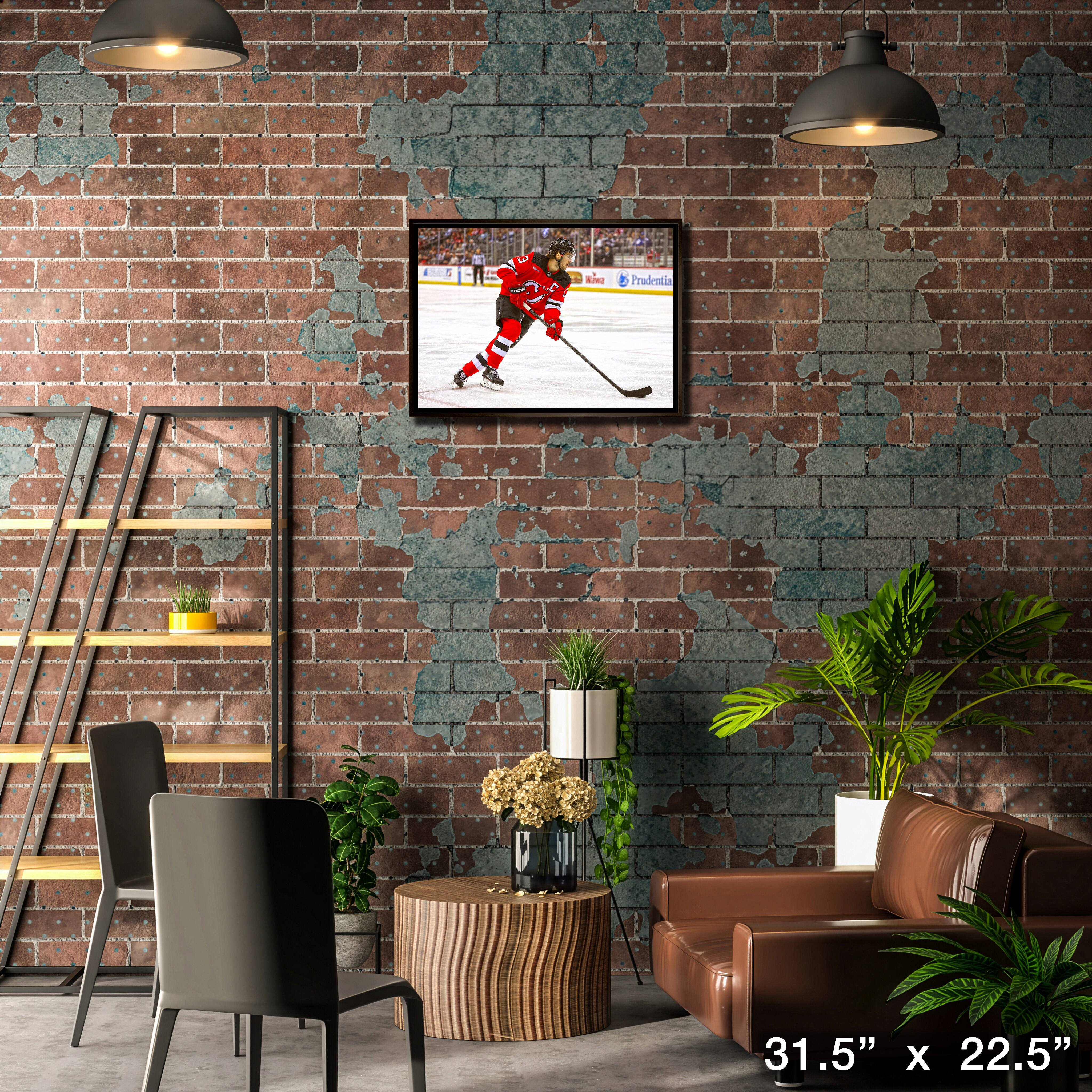 Nico Hischier 20" x 29" Framed Canvas New Jersey Devils 31.5" x 22.5"