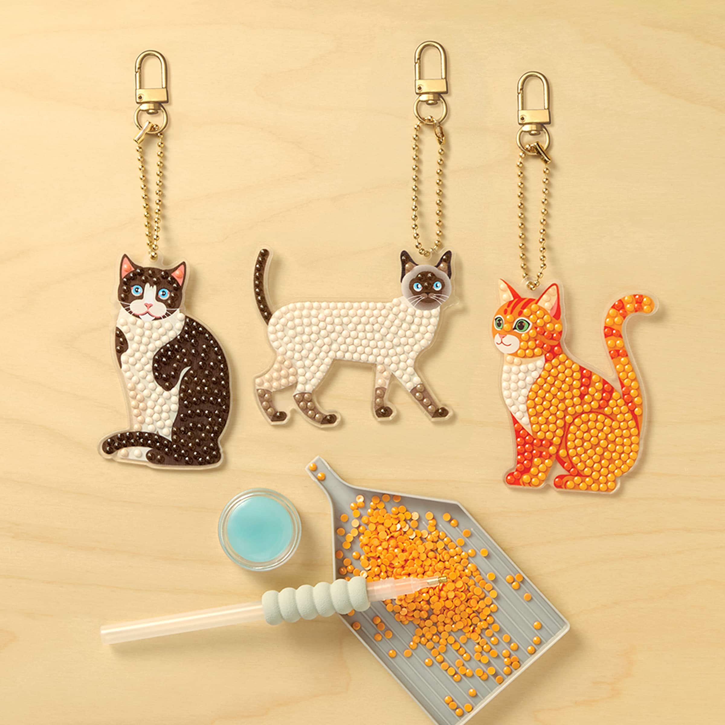 Cute Cat Diamond Art Keychain Kit by Make Market® | Michaels