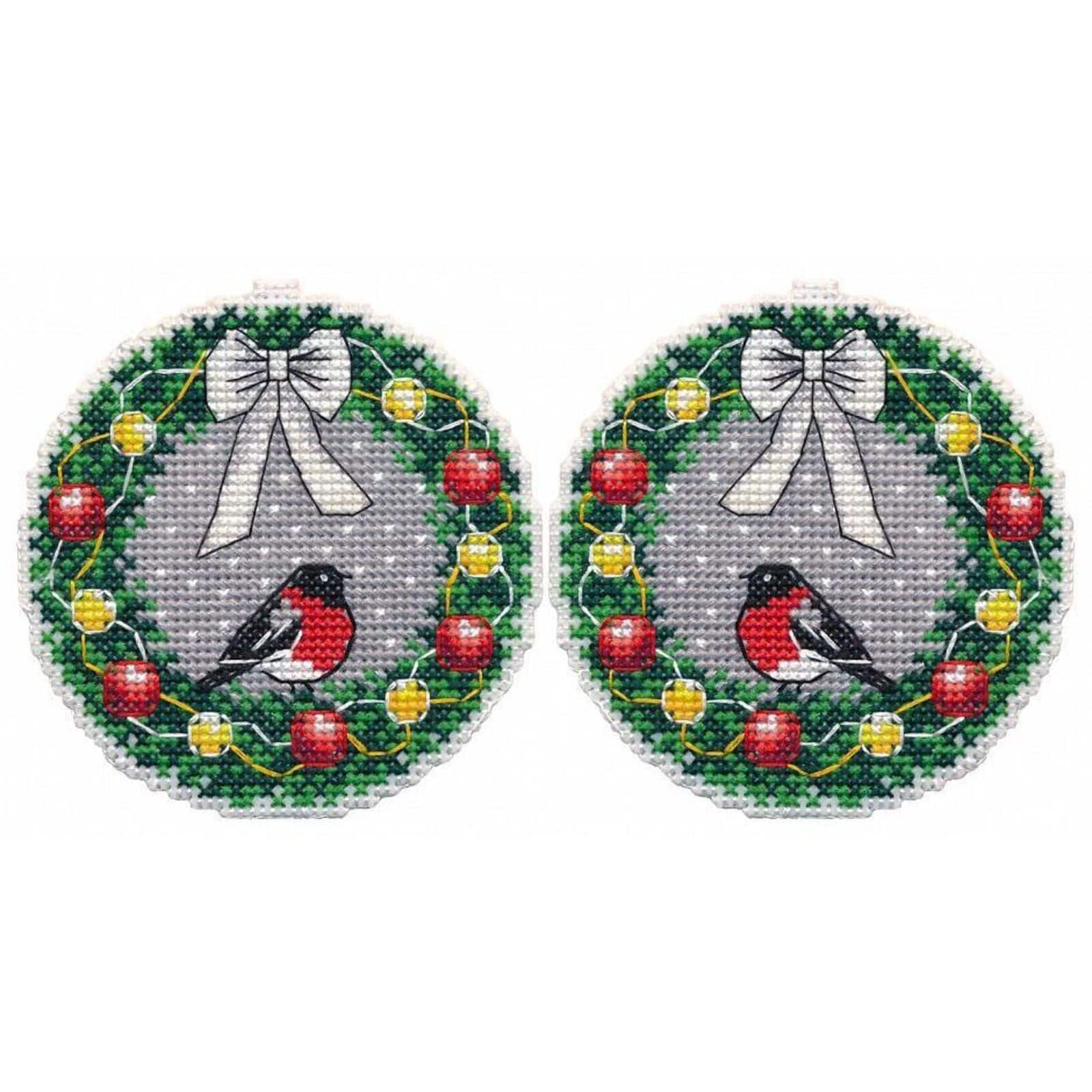 Oven Christmas Tree Toy The Wreath Cross Stitch Kit