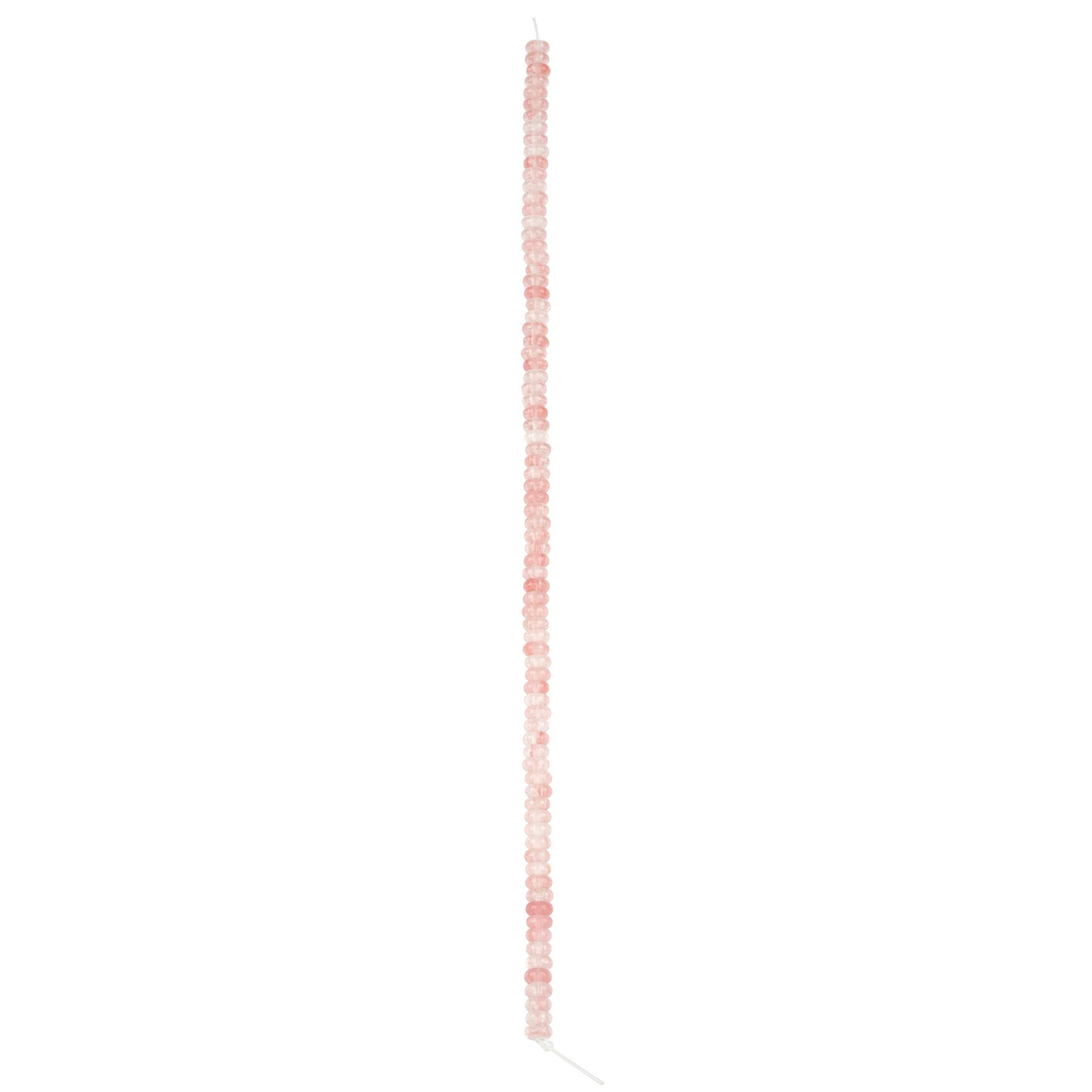 12 Pack: Cherry Quartz Rondelle Beads, 4mm by Bead Landing™