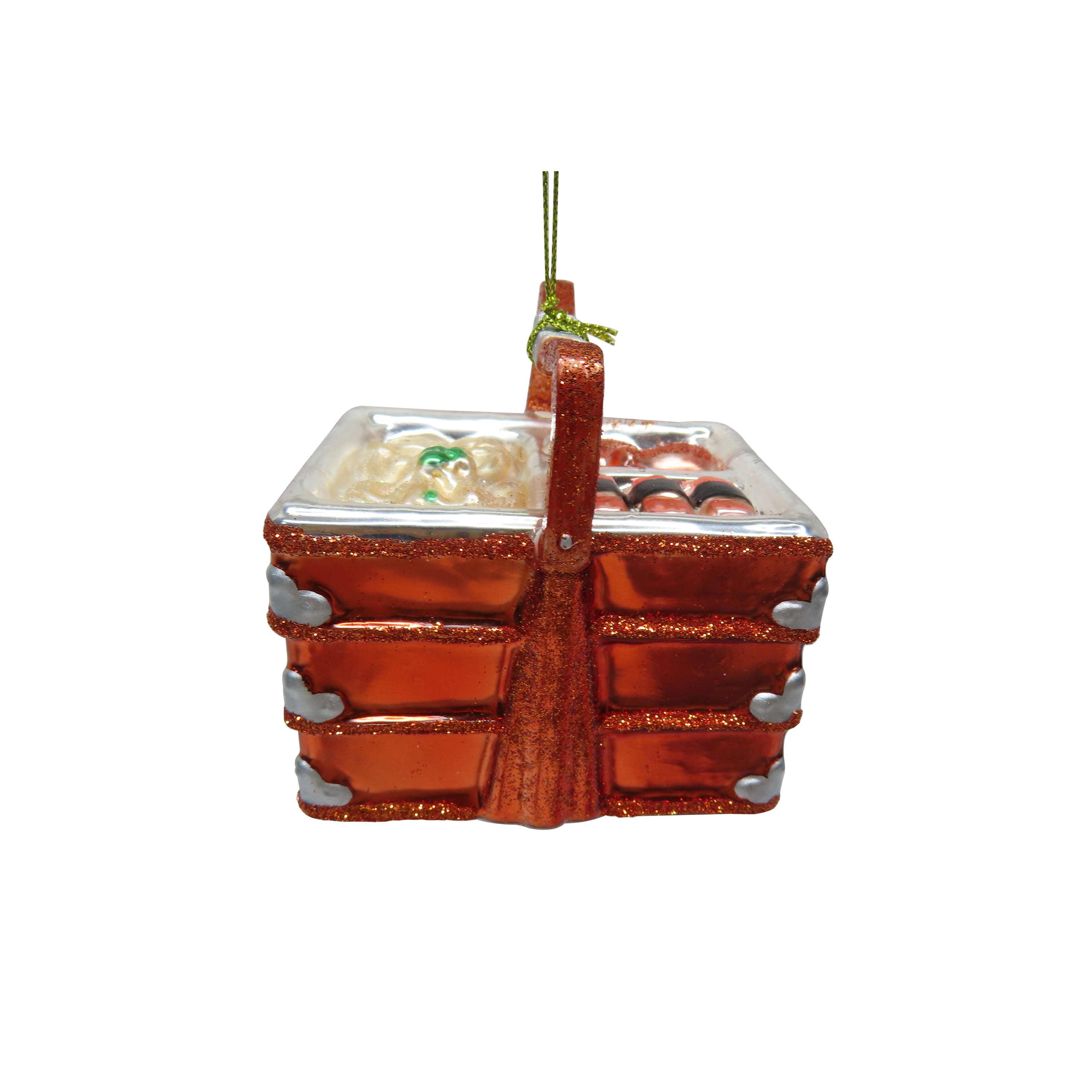 3" Sushi Lunch Box Hand Painted Glass Ornament by Ashland®