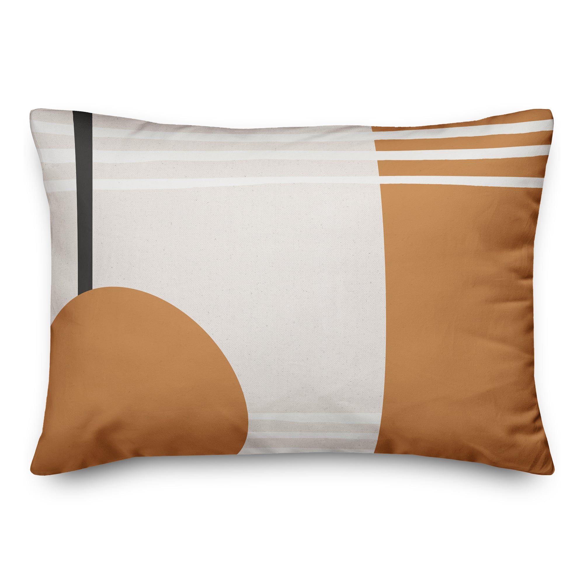 Cloth With Rectangle Circle 14" x 20" Throw Pillow