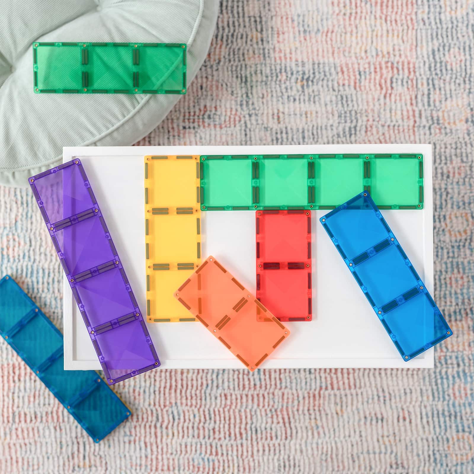 Connetix® Rainbow Rectangle Magnetic Tiles Kit
