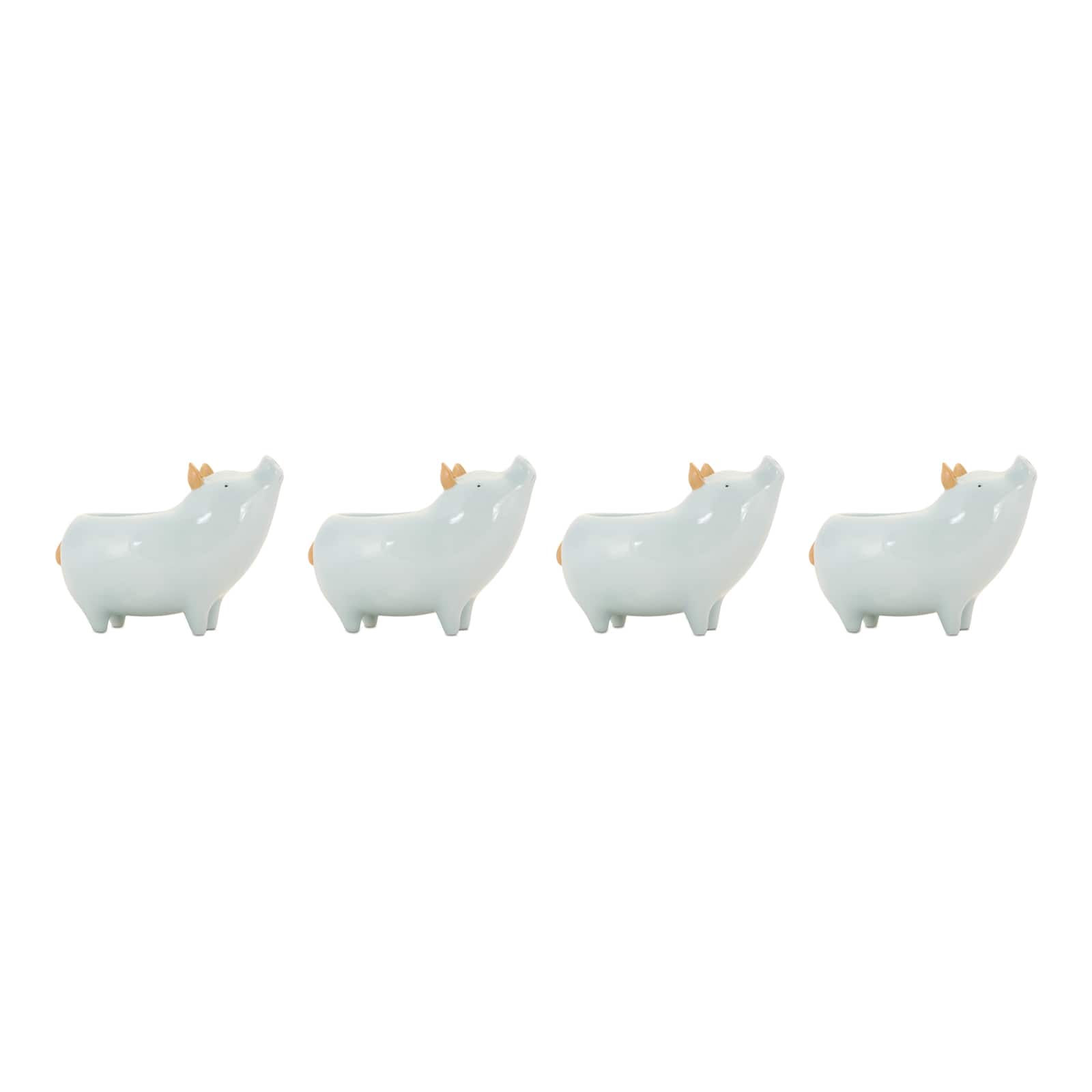 6" Chic Pig Planters, 4ct. By Melrose in Blue | 6" x 3" x 4.5" | Michaels®