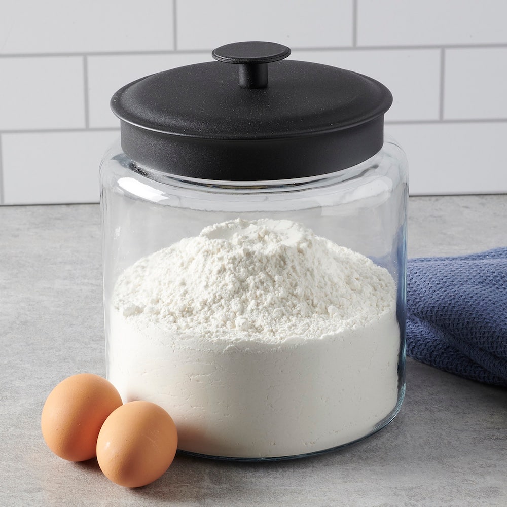 Anchor Hocking 96oz. Mini Montana® Glass Jar with Black Cover