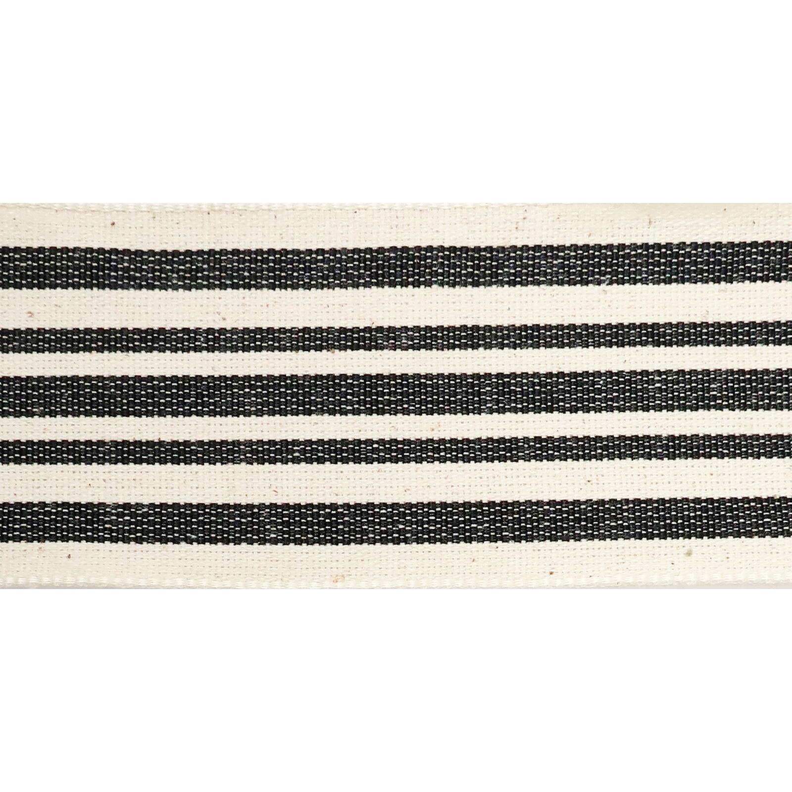 12 Pack: 2.5" x 25ft. Faux Cotton Wired Striped Ribbon by Celebrate It™ Décor