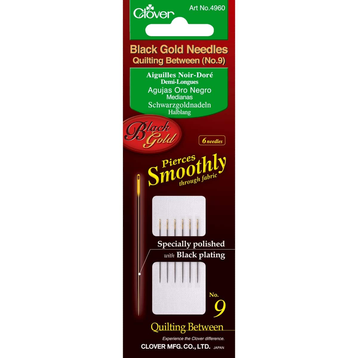 Clover Black Gold Quilting Betweens Needles