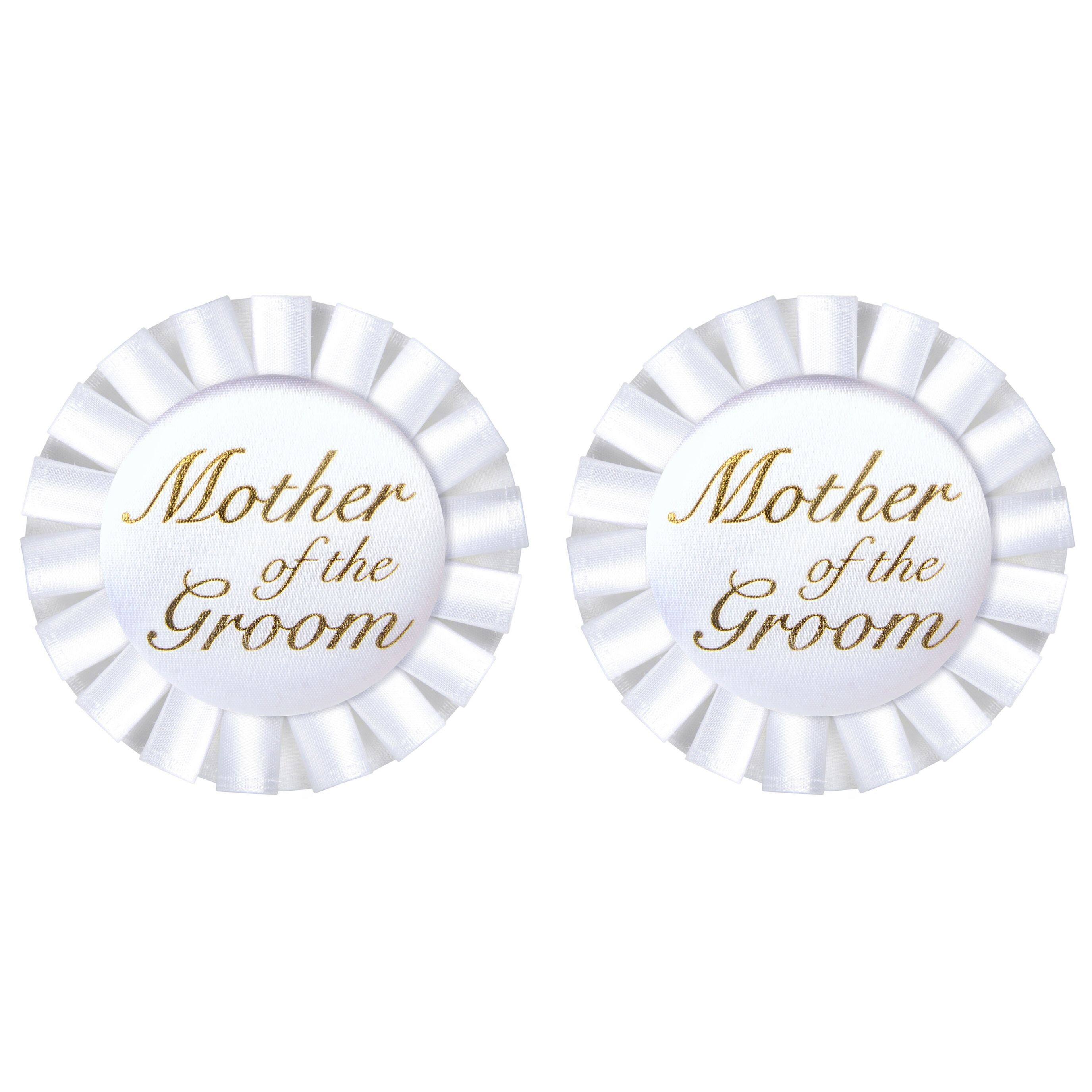 Beistle 3.5" Mother of the Groom Satin Buttons, 2ct.