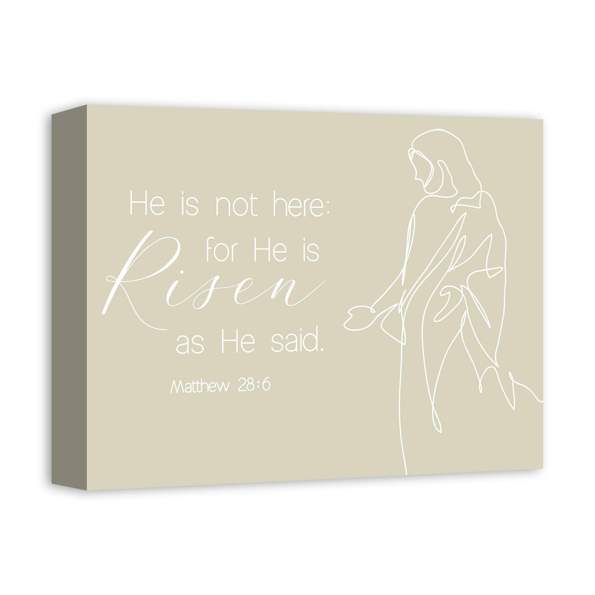 Risen Bible Jesus 1 11" x 14" Canvas Wall Art