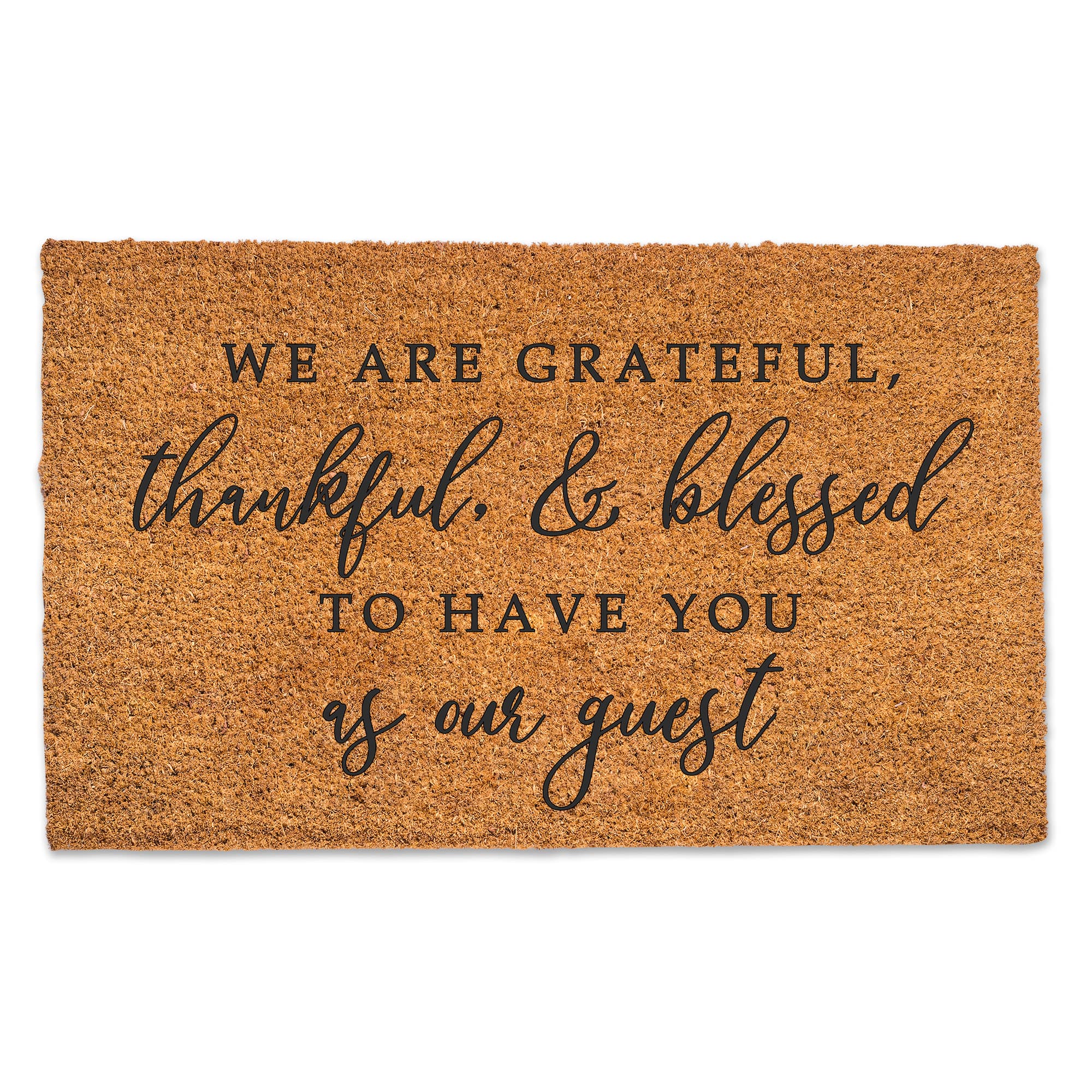 Grateful Thankful & Blessed Doormat