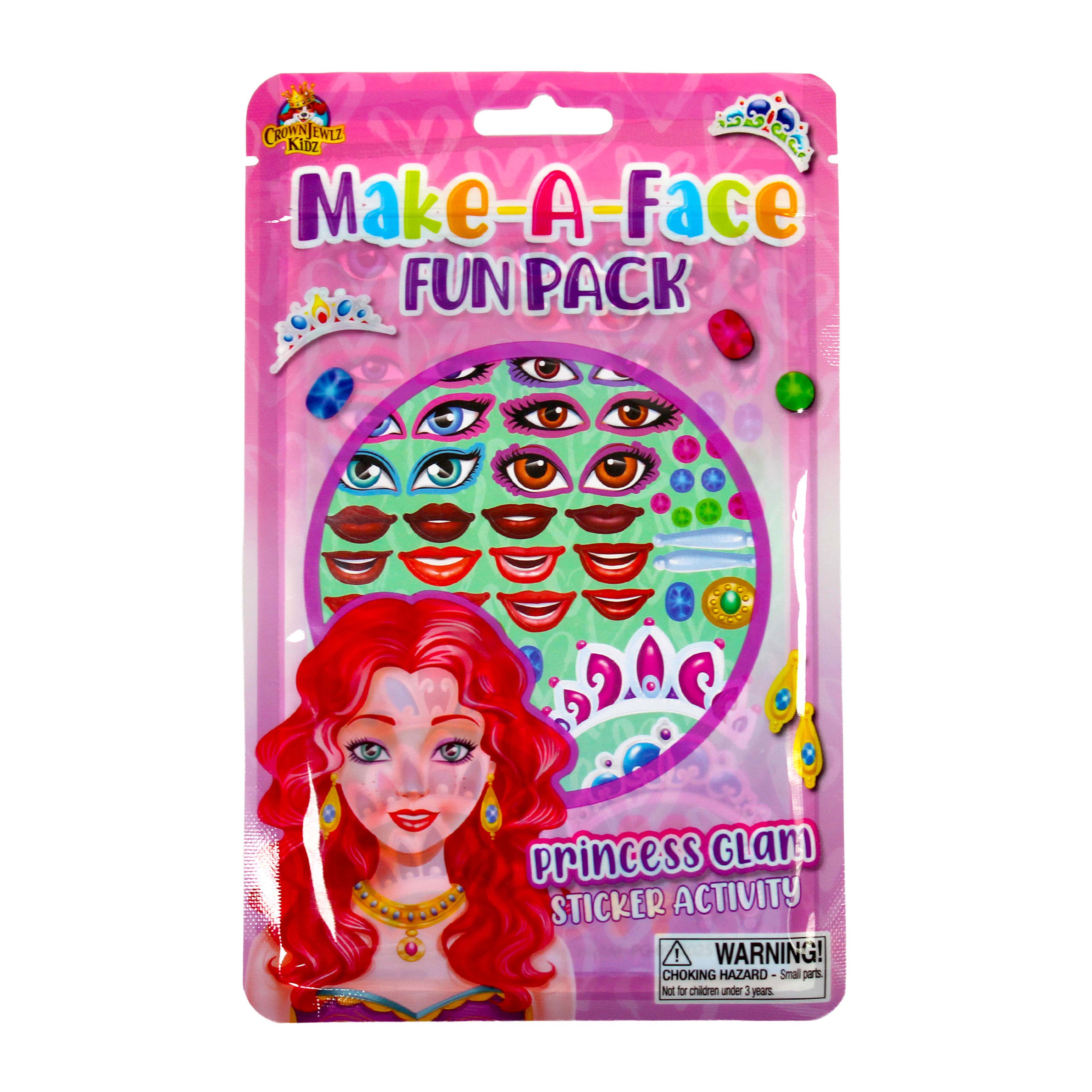 Make-A-Face Princess Glam Sticker Activity Fun Pack