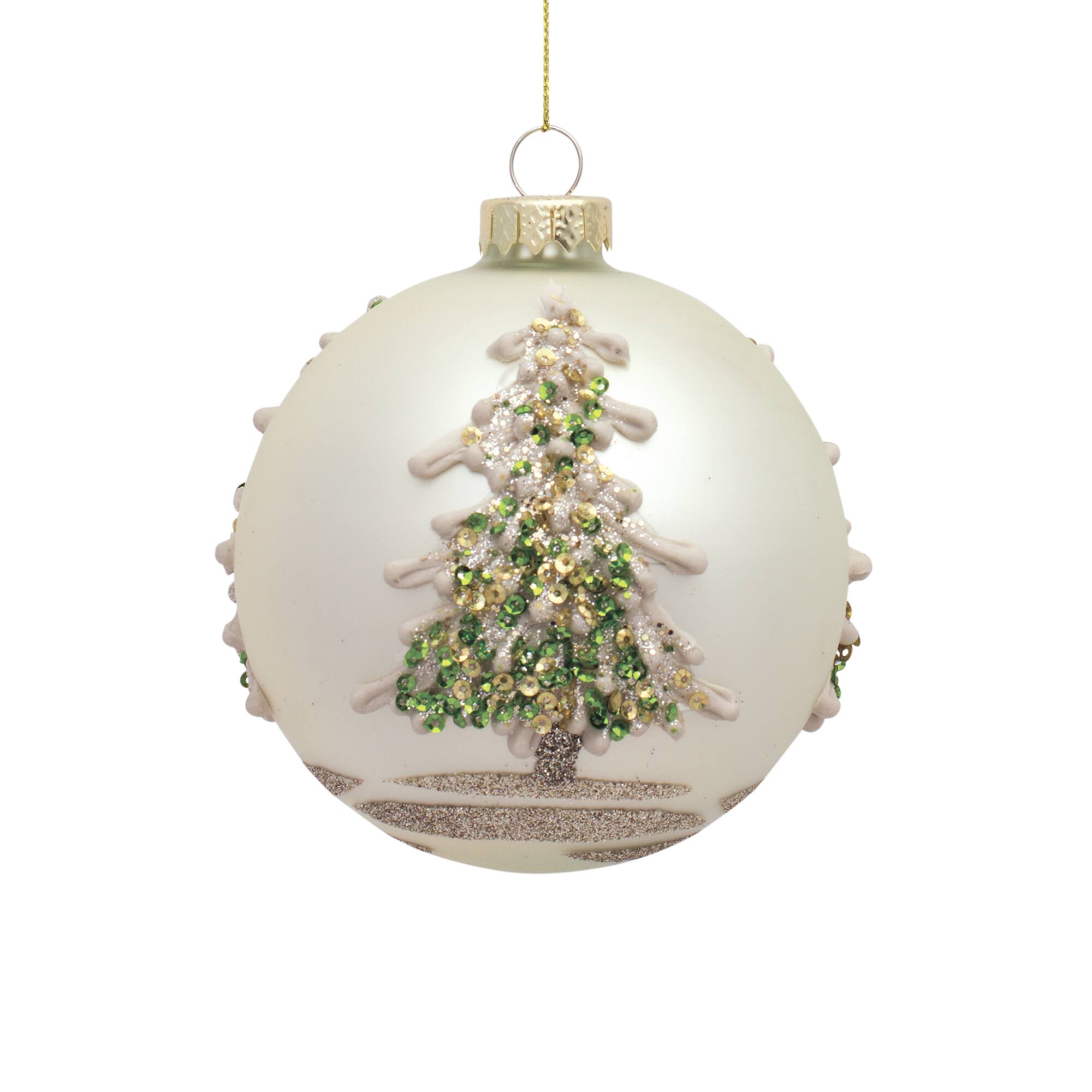 6ct. Christmas Tree Glass Ornaments
