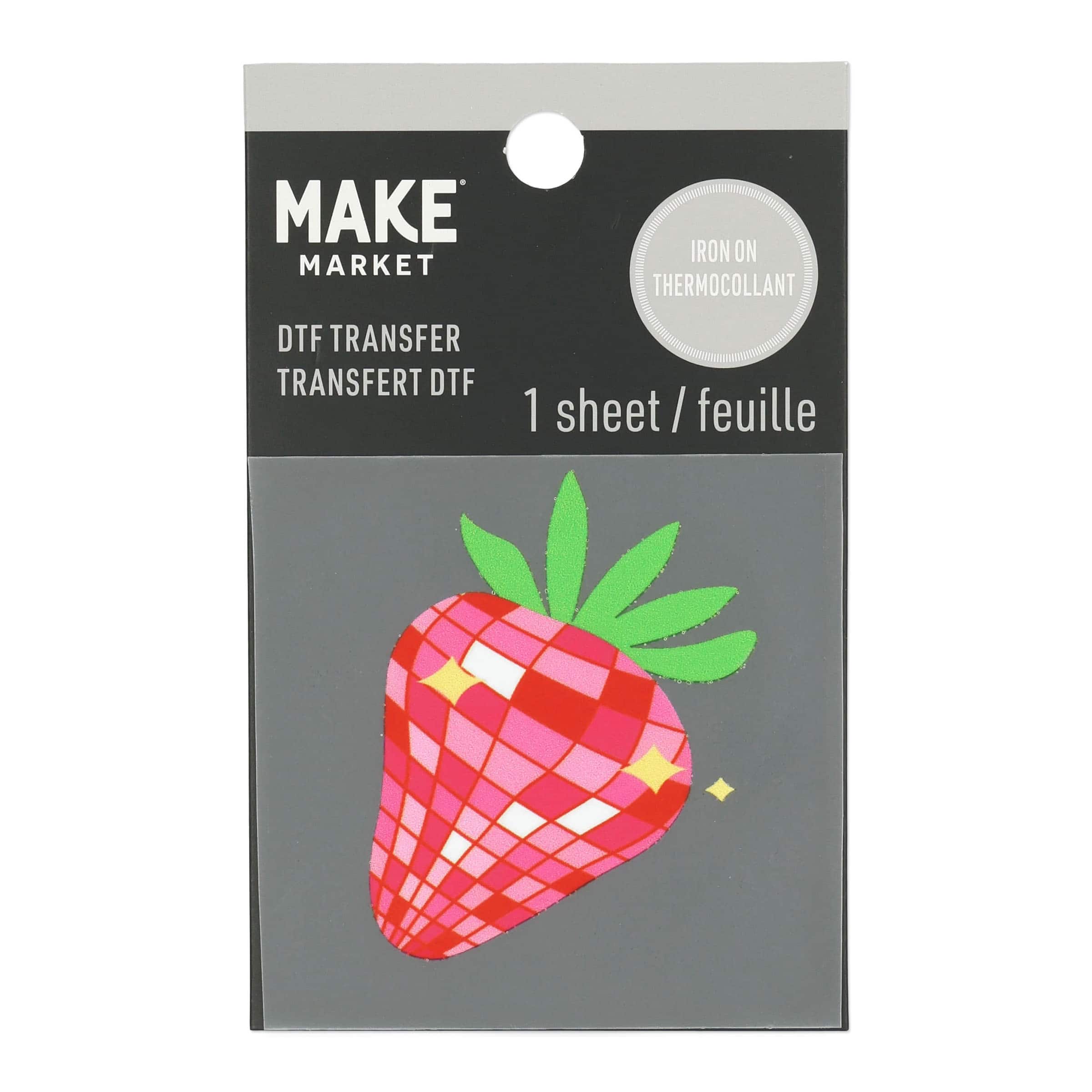 Checked Strawberry Direct to Film Transfer by Make Market®