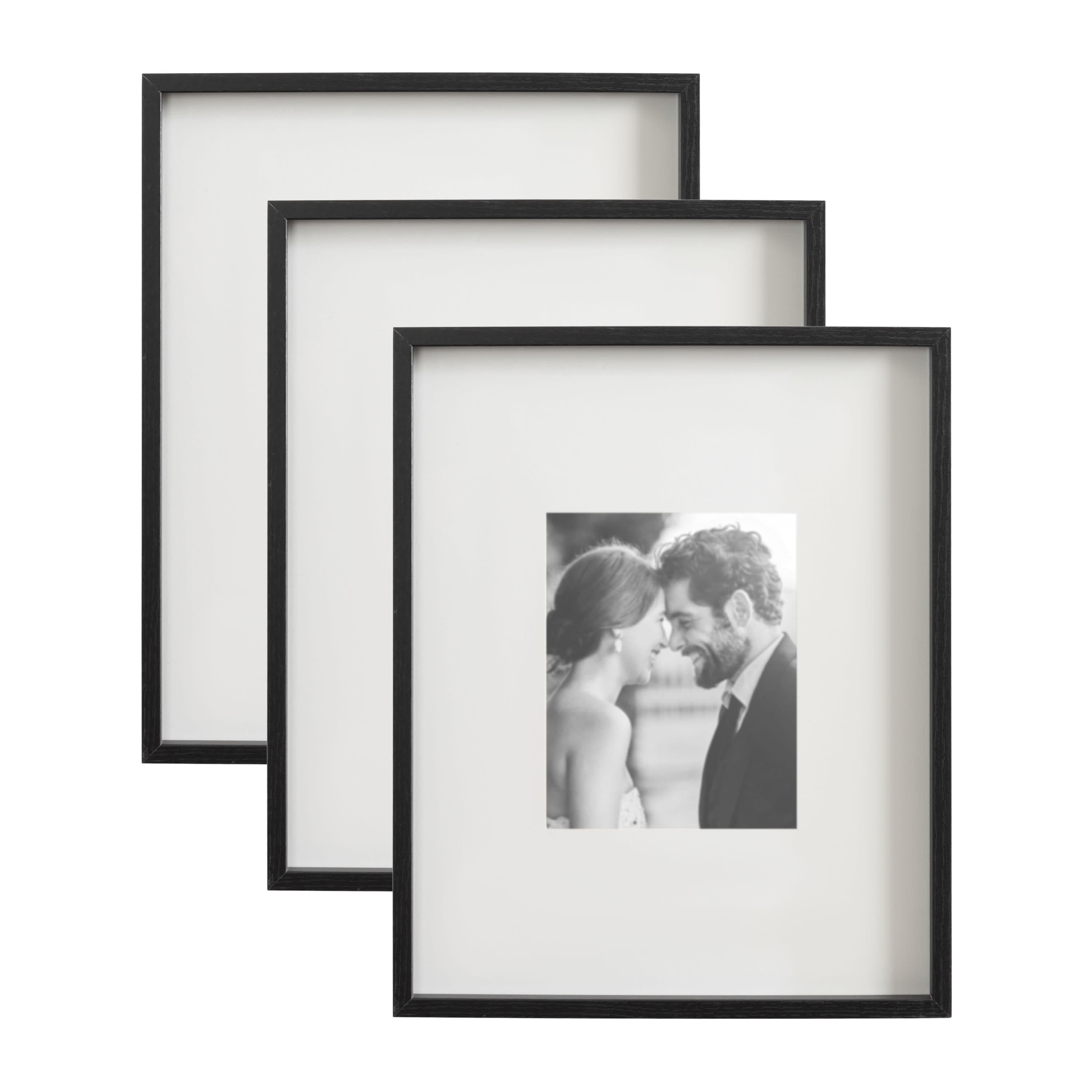 Kate and Laurel Gibson 16" x 20" Photo Frames 8" x 10" with Mat, 3ct.