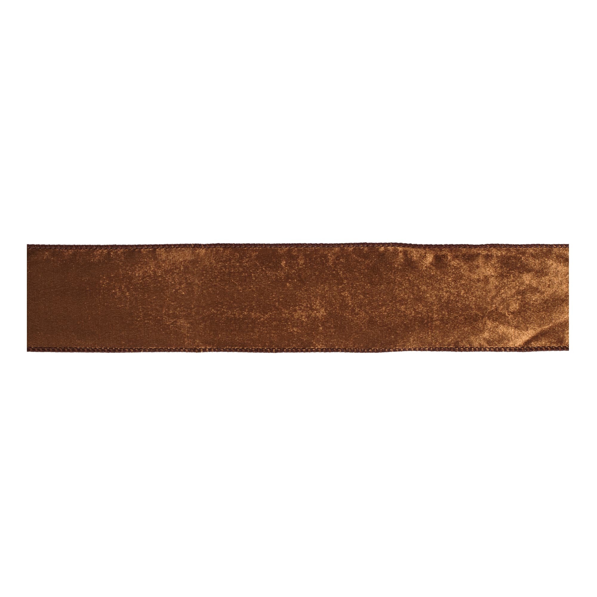 Melrose 2.5" x 10yd. Rust Brown Velvet Wired Ribbon