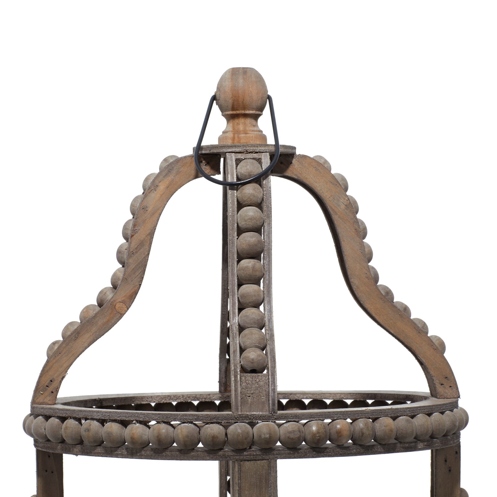 Brown Recycled wood Natural Candle Holder Lantern, 29" x 13" x 10"