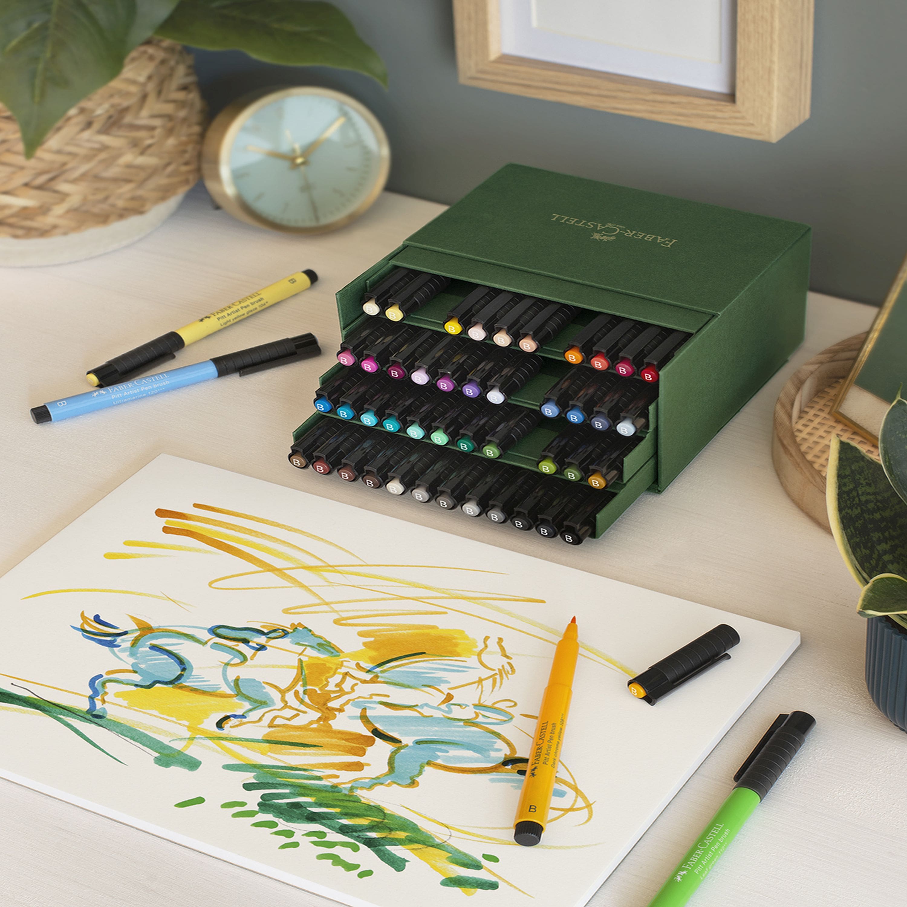 Faber-Castell Pitt Artist 48 Color Brush Pen Studio Box Set