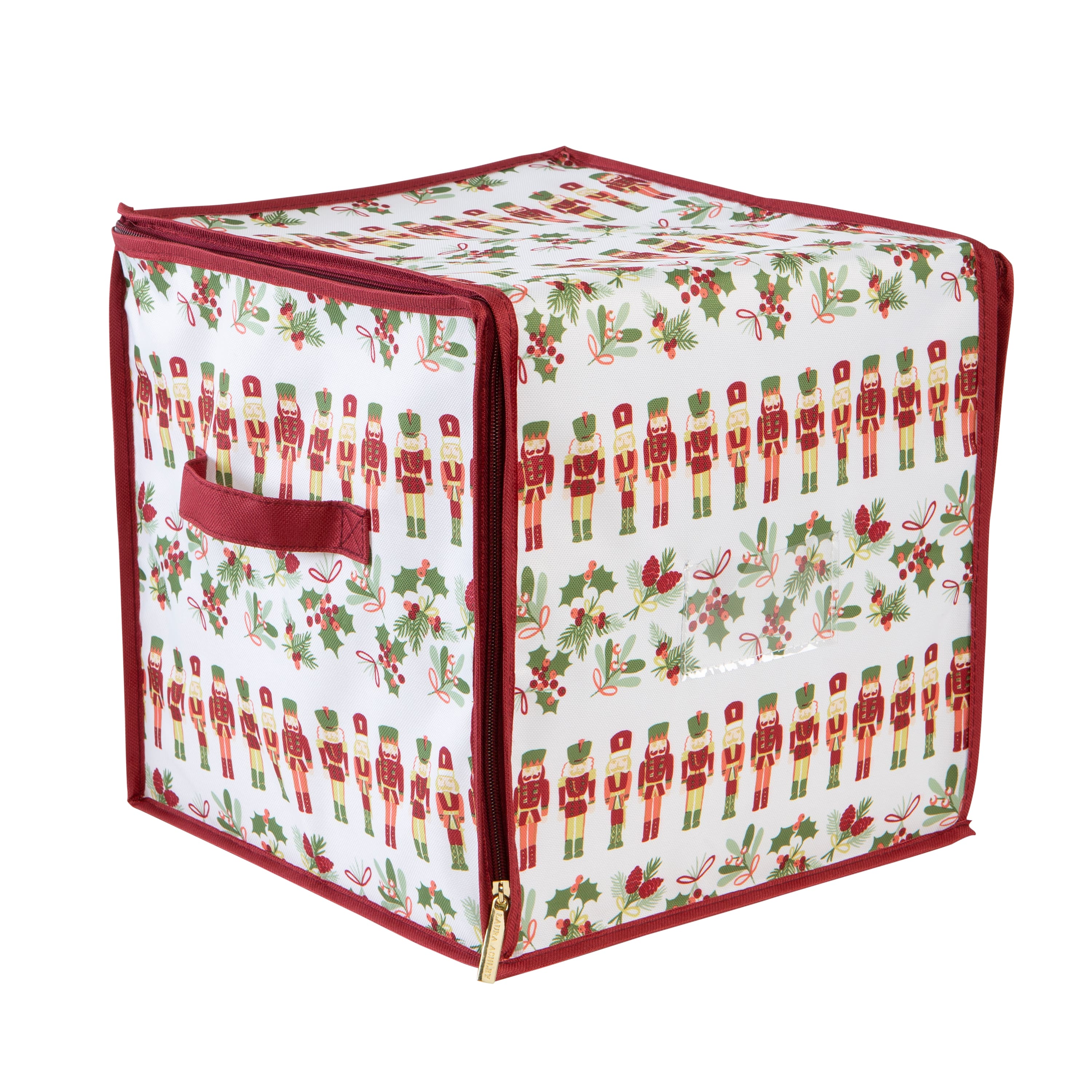 Laura Ashley Nutcracker Print Stackable Christmas Ornament Storage Box
