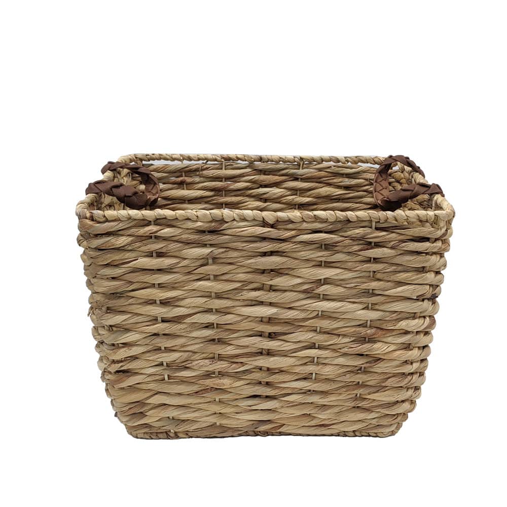 Water Hyacinth with Braided Leather Handles by Ashland